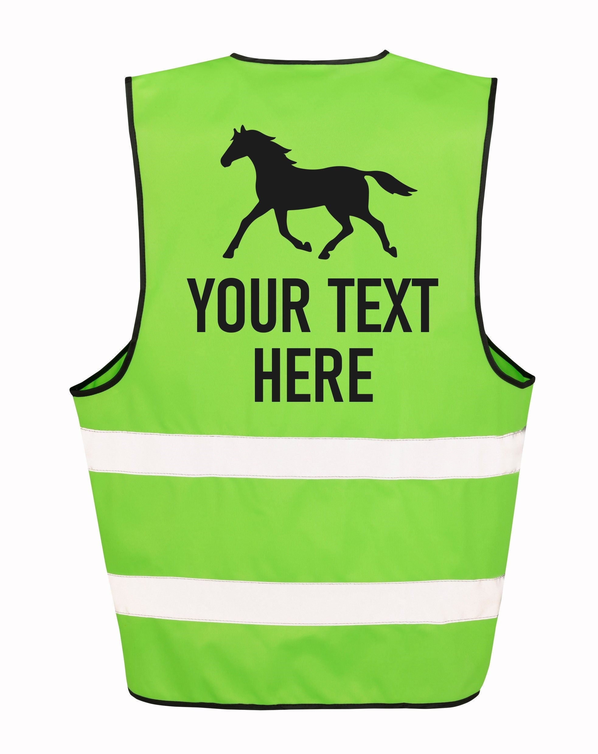 Kids & Adults Personalised Horse Riding Hi-Vis Waistcoat Reflective Safety Vest
