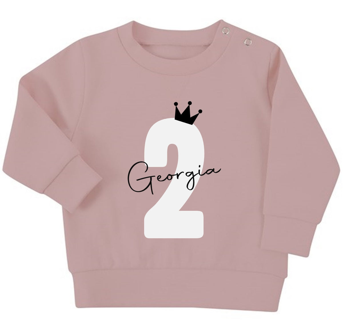 Personalised Name Age Baby & Toddler Sustainable Sweatshirt Birthday Year Outfit