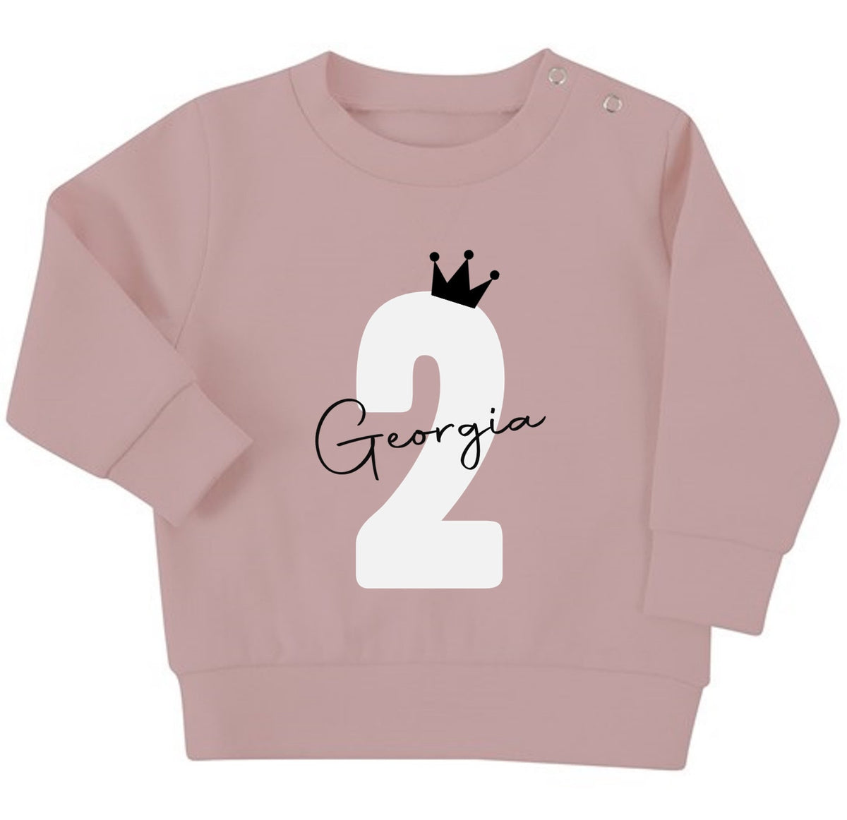 Personalised Name Age Baby & Toddler Sustainable Sweatshirt Birthday Year Outfit