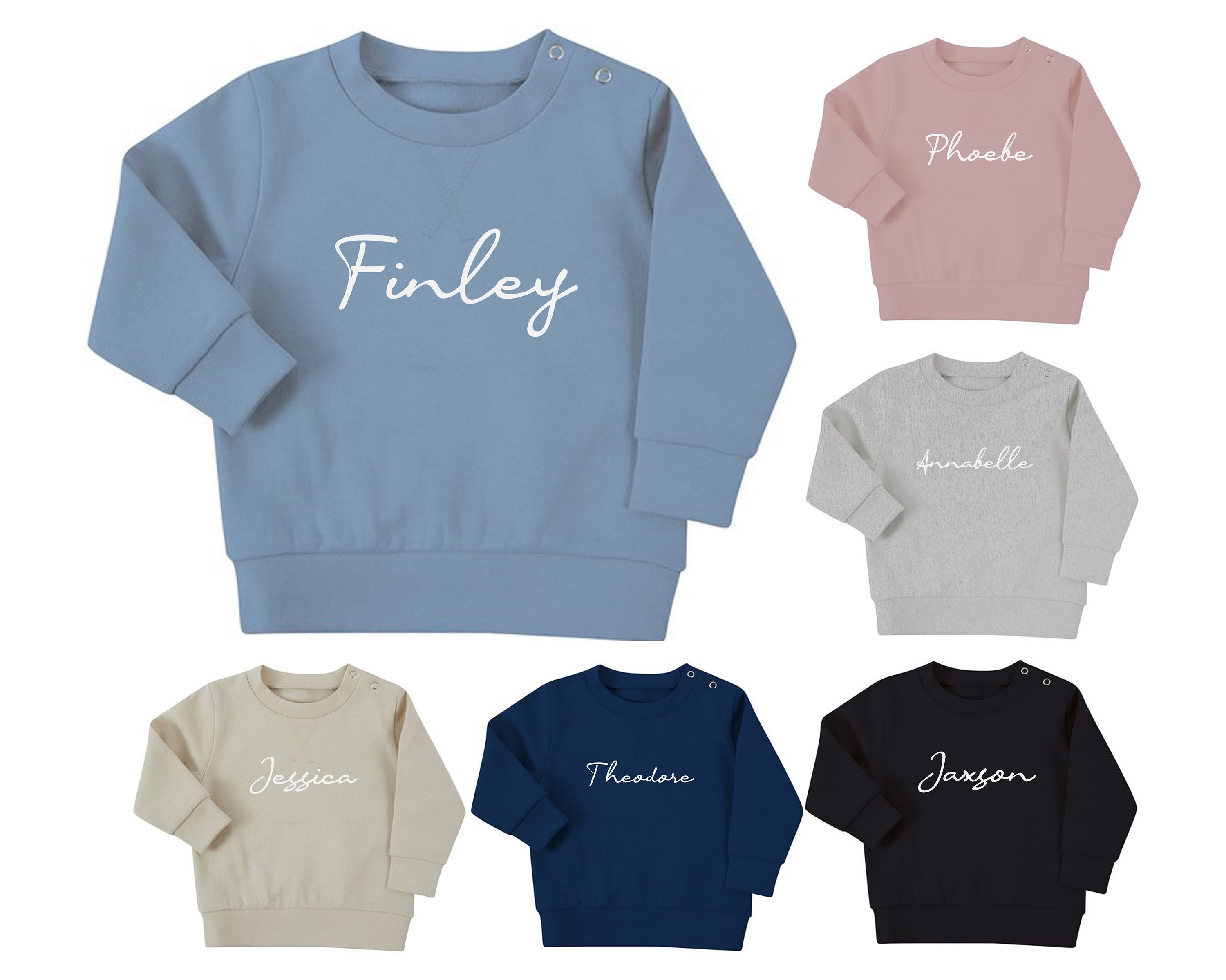 Personalised Name Baby & Toddler Sustainable Sweatshirt