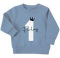 Personalised Name Age Baby & Toddler Sustainable Sweatshirt Birthday Year Outfit