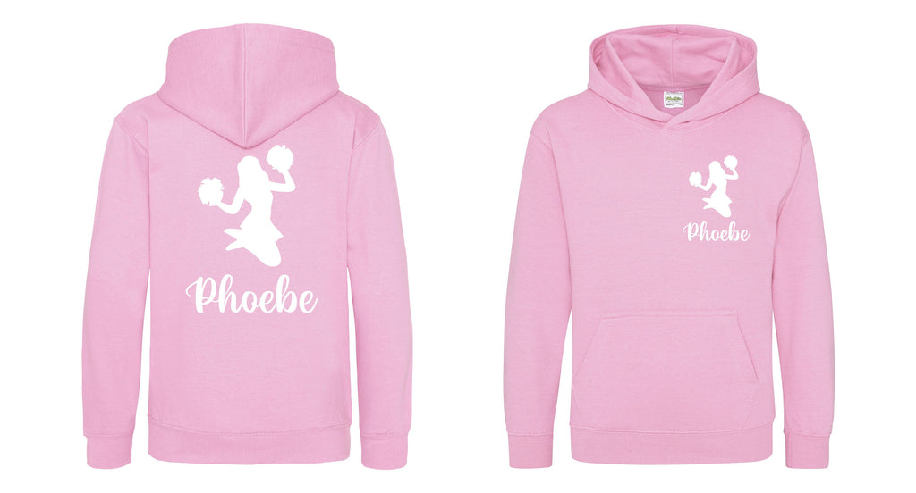 Girls Personalised Name Cheerleader Hoodie