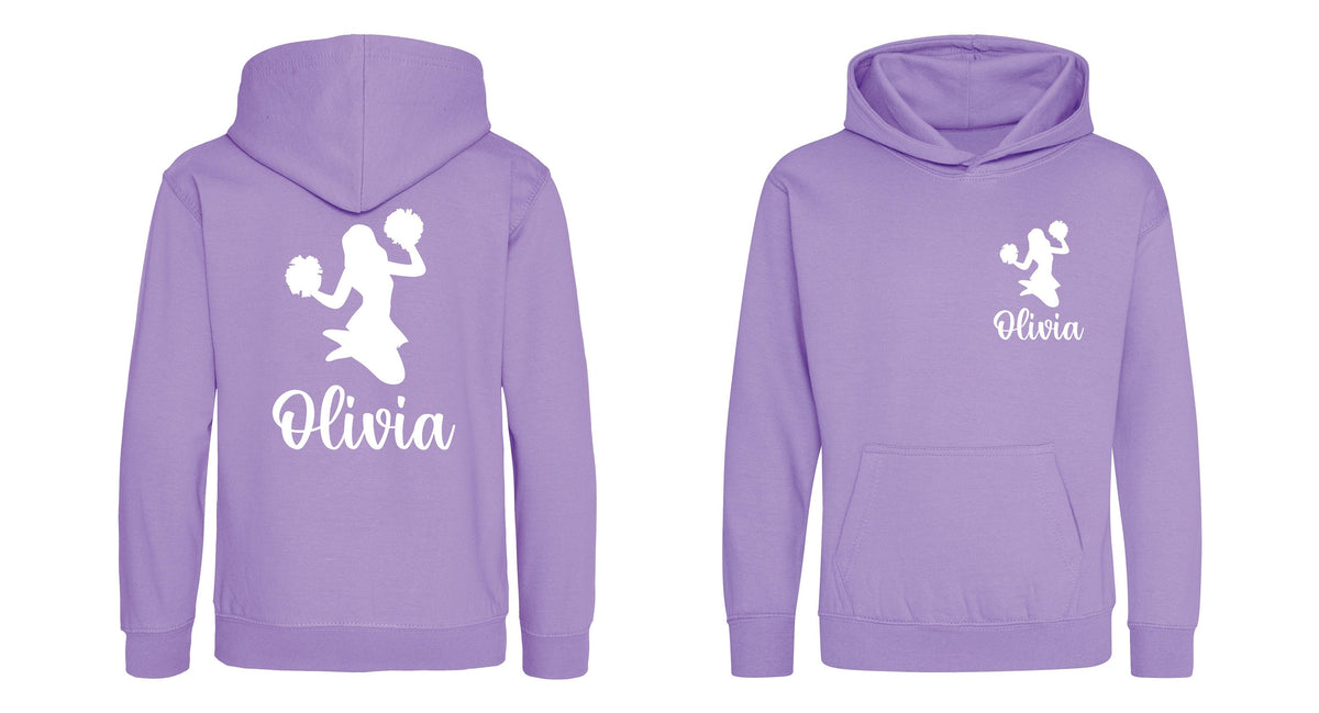 Girls Personalised Name Cheerleader Hoodie