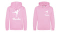 Girls Personalised Name Ballet Dancer Hoodie