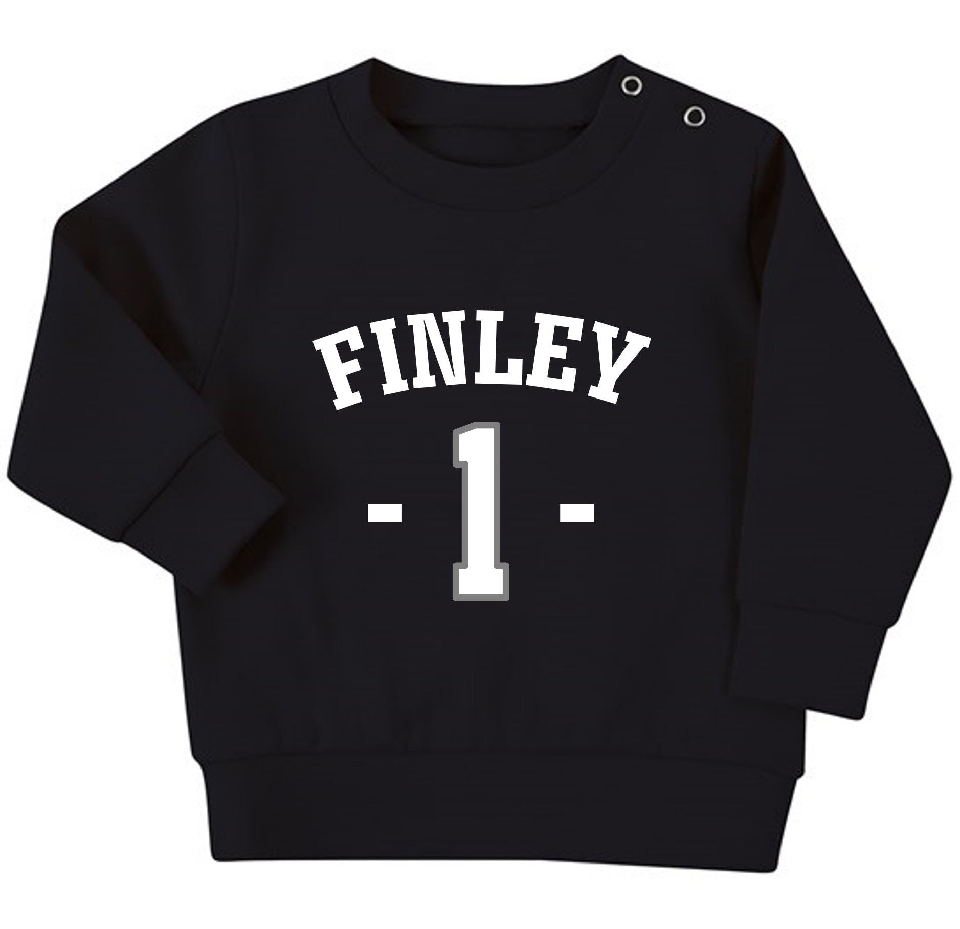 Personalised Name Age Baby & Toddler Sustainable Sweatshirt Birthday Year Outfit