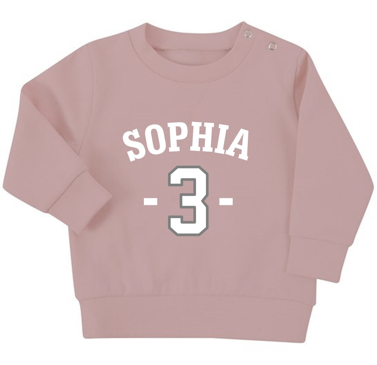 Personalised Name Age Baby & Toddler Sustainable Sweatshirt Birthday Year Outfit