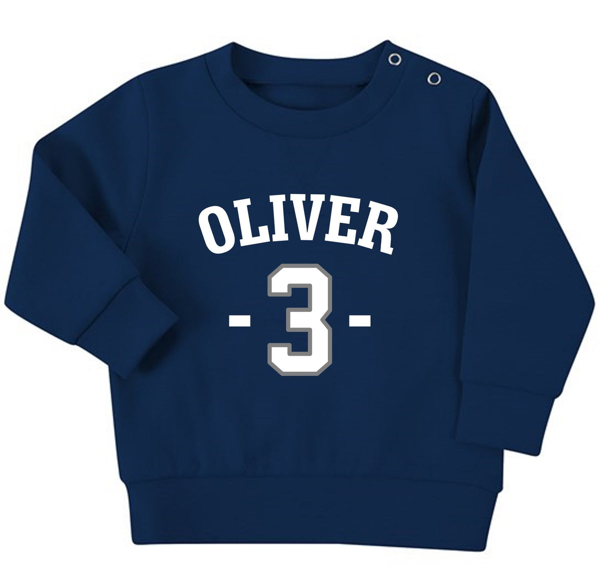 Personalised Name Age Baby & Toddler Sustainable Sweatshirt Birthday Year Outfit