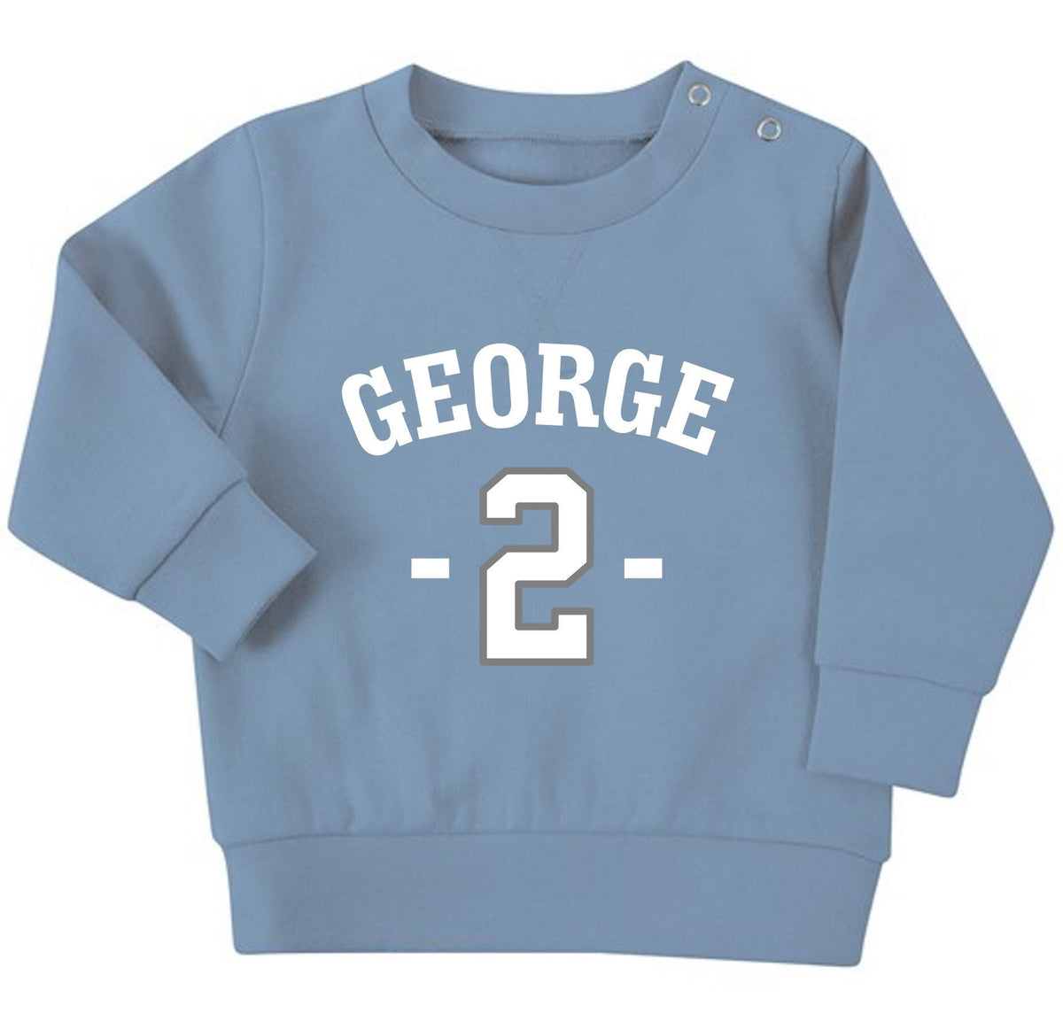 Personalised Name Age Baby & Toddler Sustainable Sweatshirt Birthday Year Outfit