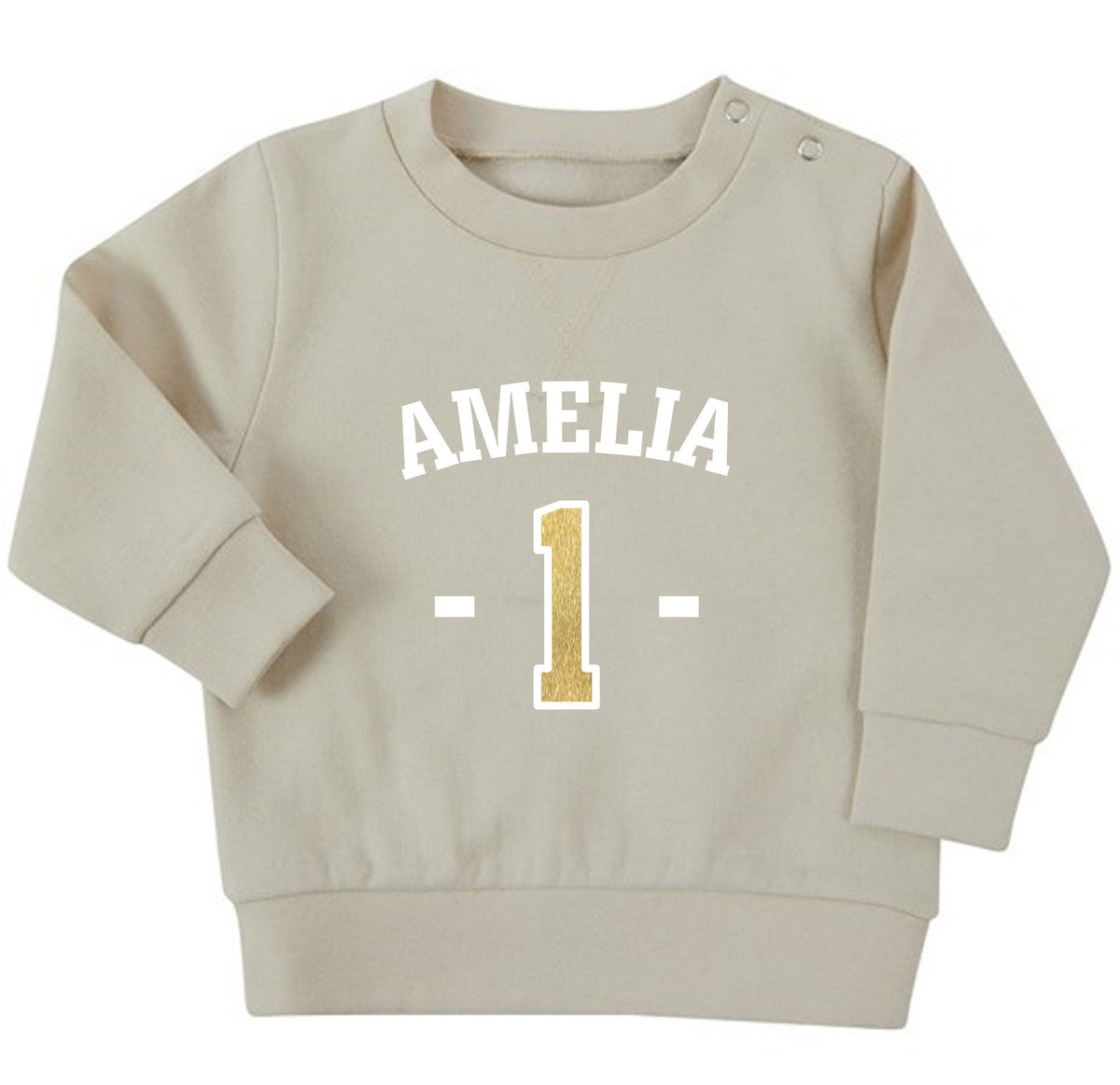 Personalised Name Age Baby & Toddler Sustainable Sweatshirt Birthday Year Outfit