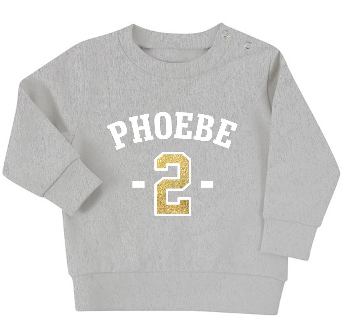 Personalised Name Age Baby & Toddler Sustainable Sweatshirt Birthday Year Outfit