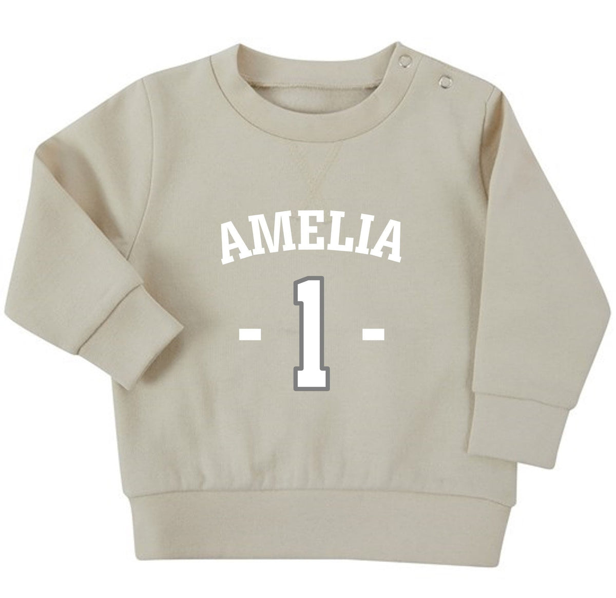 Personalised Name Age Baby & Toddler Sustainable Sweatshirt Birthday Year Outfit