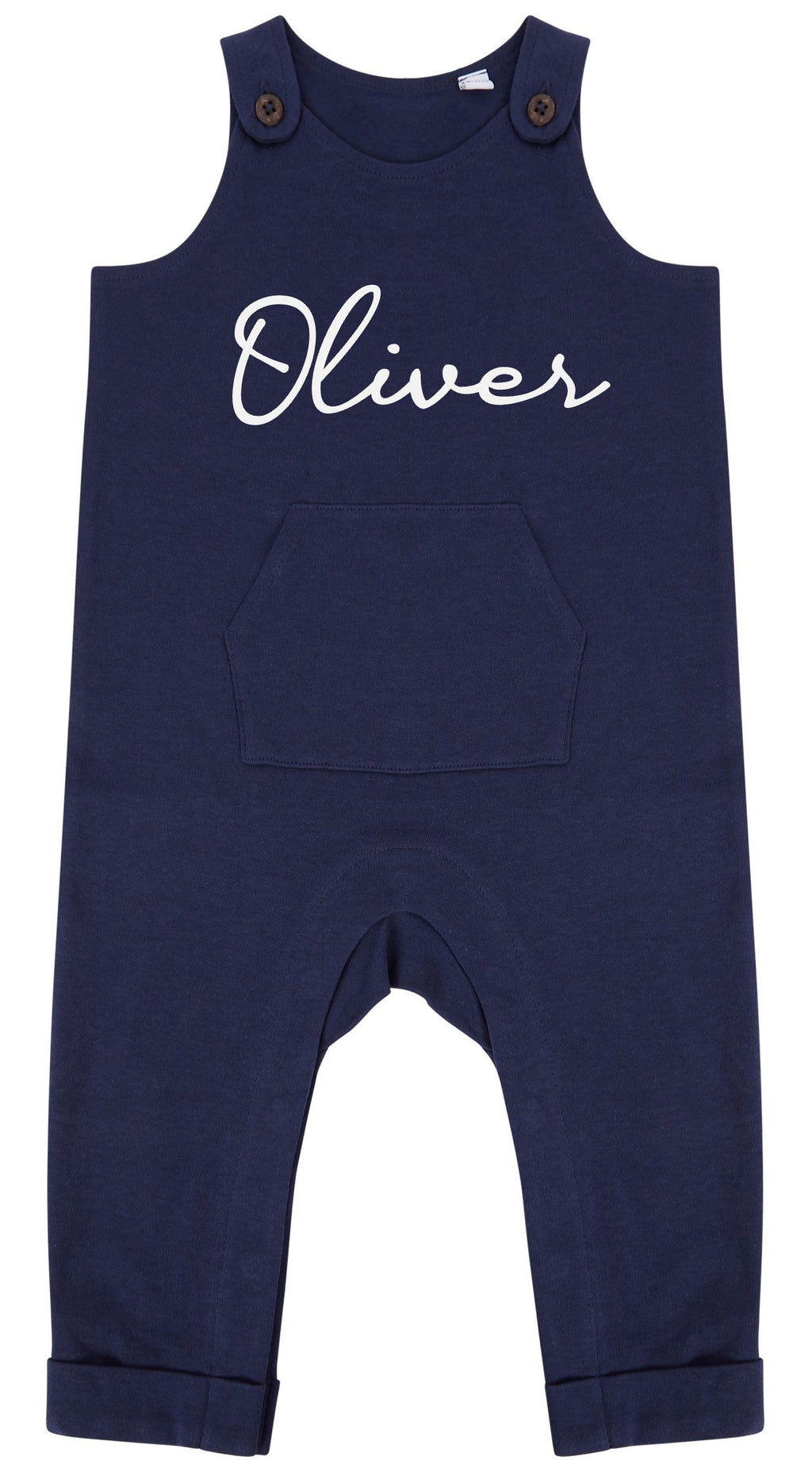 Personalised Name Baby & Toddler Organic Cotton Dungarees