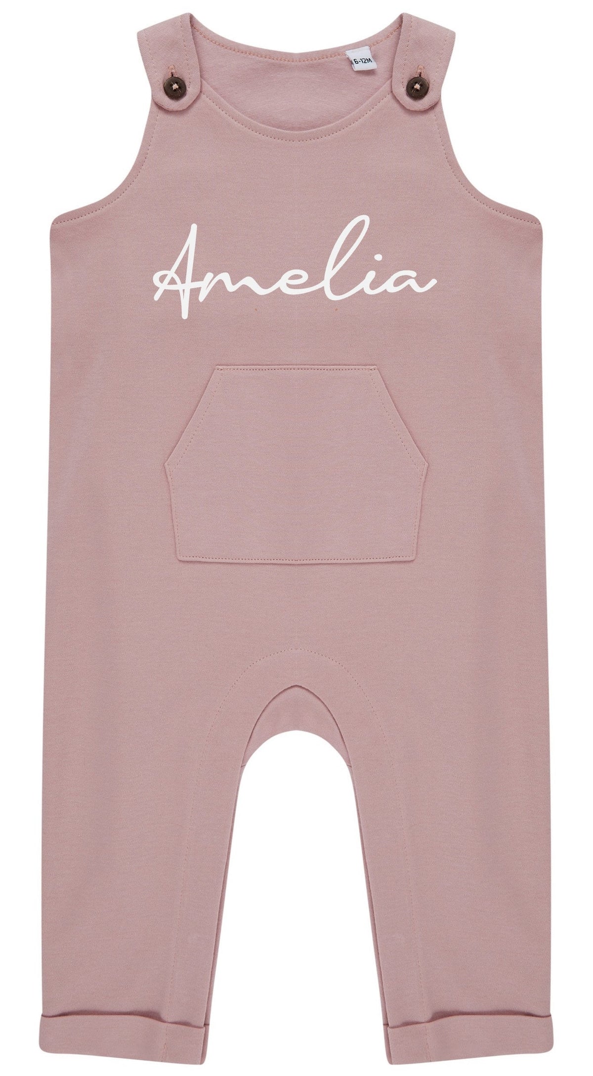 Personalised Name Baby & Toddler Organic Cotton Dungarees