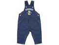 Personalised Name Birthday Age Baby & Toddler Cotton Denim Dungarees