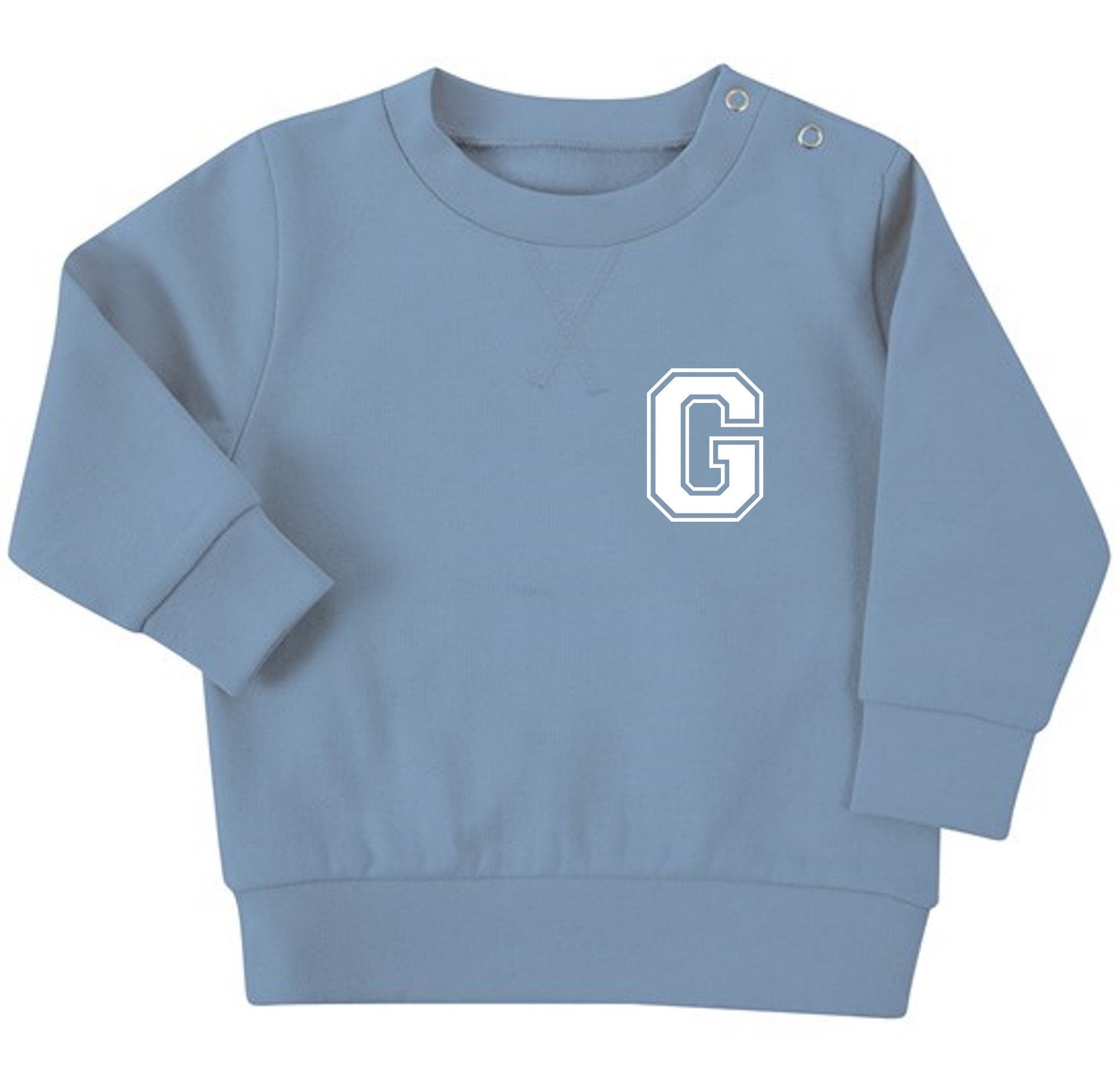 Personalised Initial Baby & Toddler Sustainable Sweatshirt
