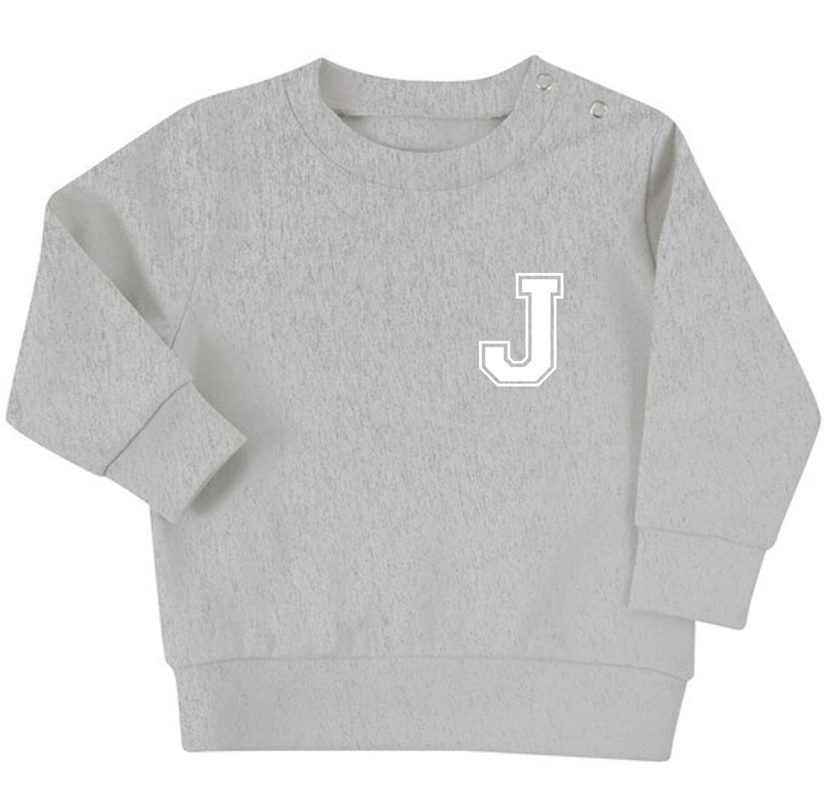 Personalised Initial Baby & Toddler Sustainable Sweatshirt
