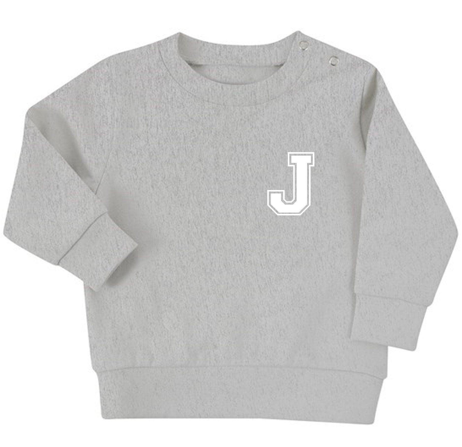 Personalised Initial Baby & Toddler Sustainable Sweatshirt