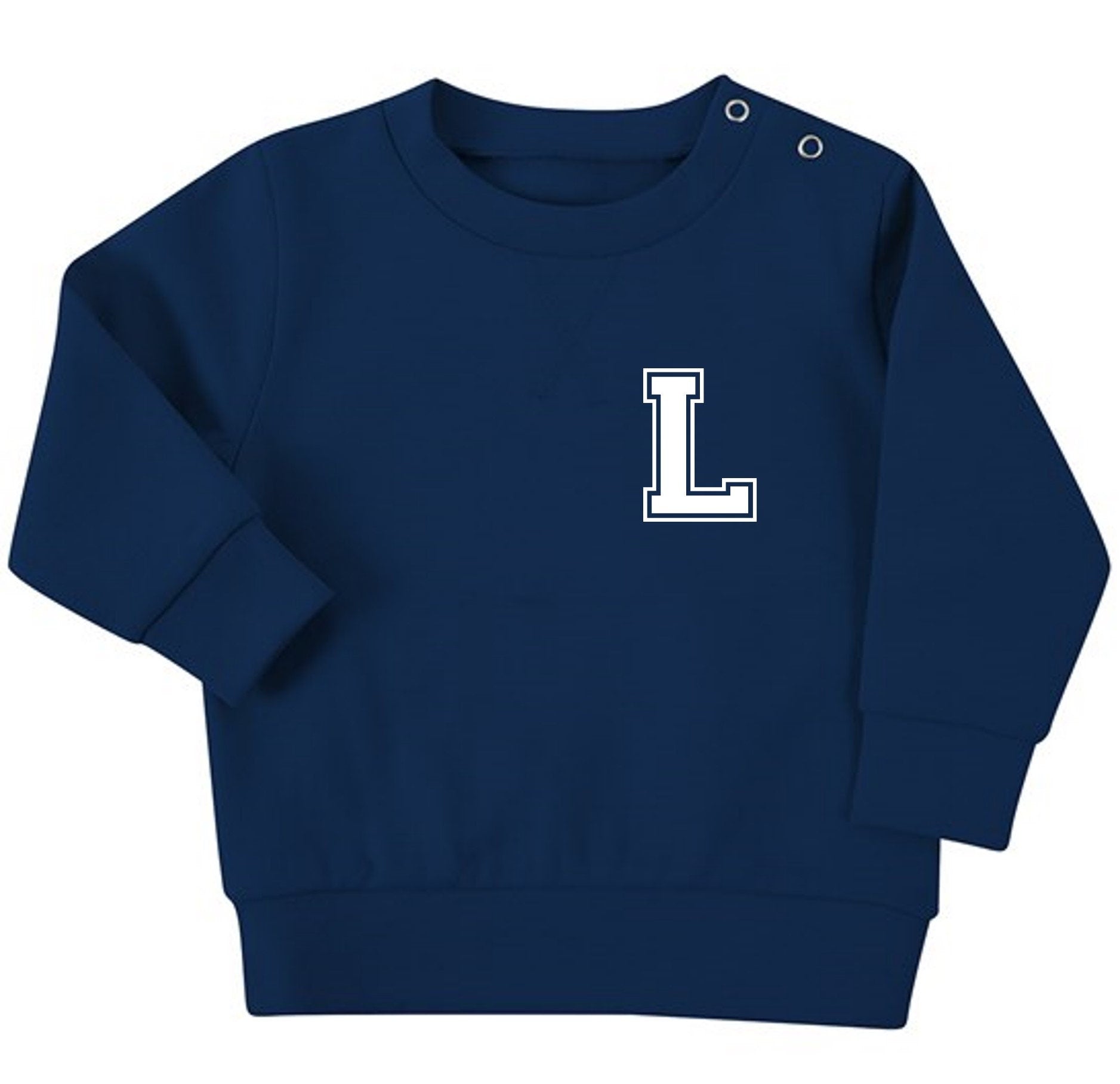 Personalised Initial Baby & Toddler Sustainable Sweatshirt