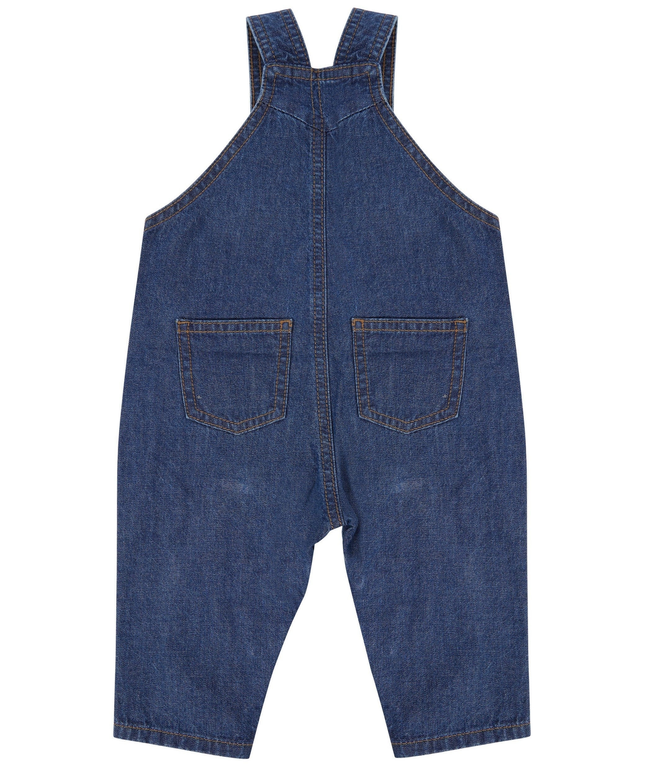 Personalised Name Baby & Toddler Cotton Denim Dungarees