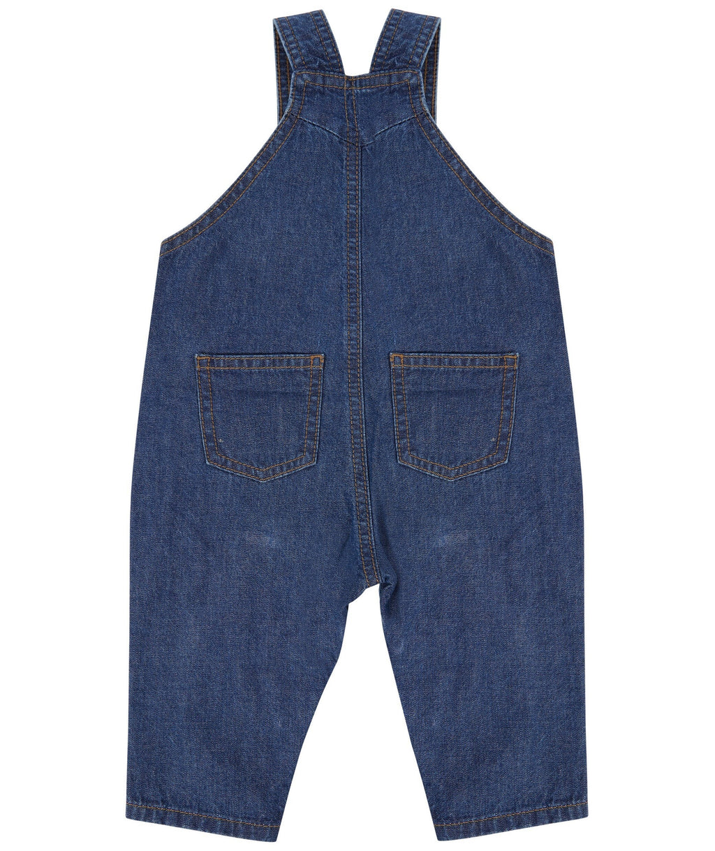 Personalised Name Baby & Toddler Cotton Denim Dungarees