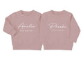 Personalised Name Big & Little Sister Baby Toddler Sustainable Sweatshirt Set Matching Outfits