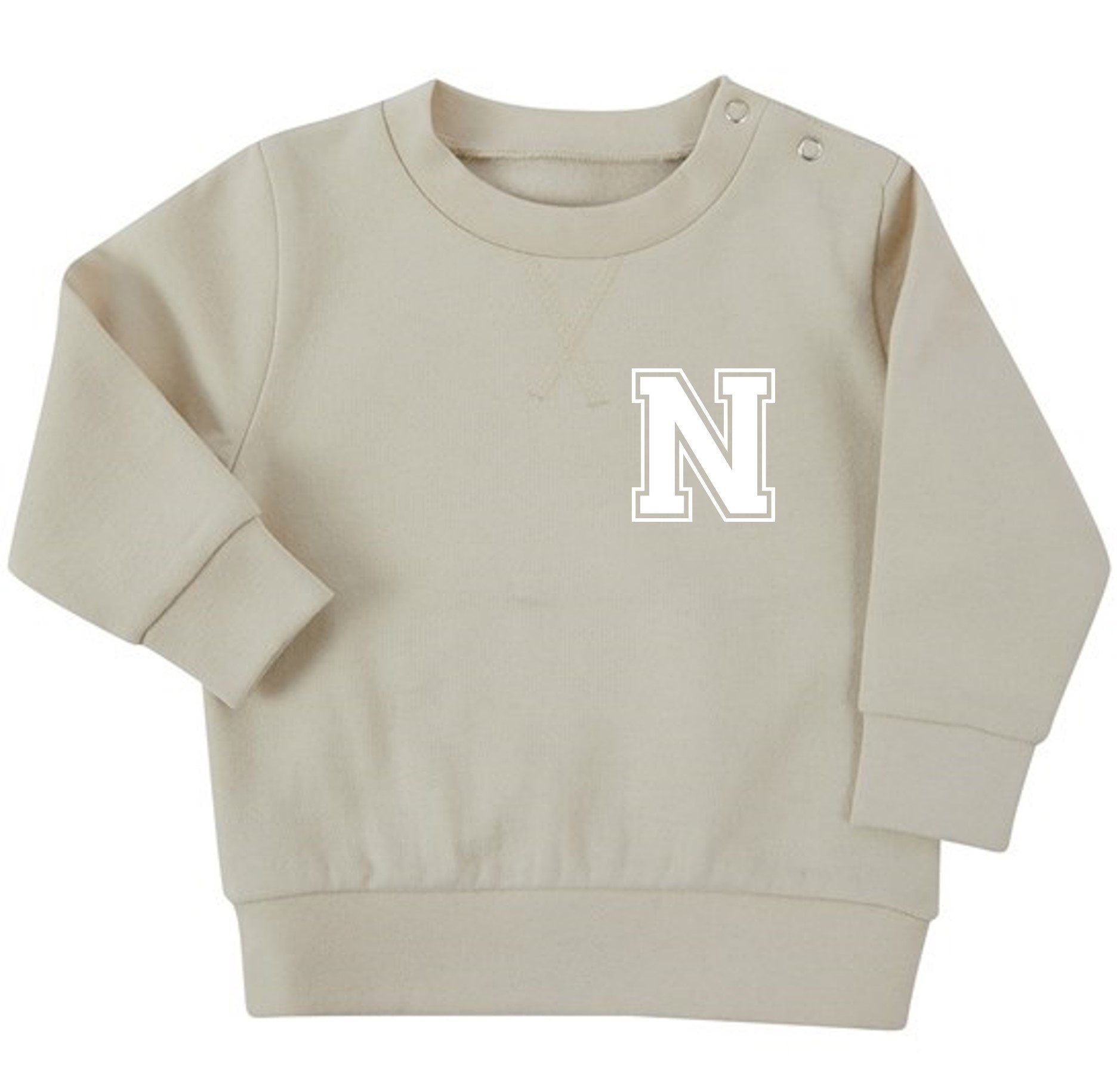 Personalised Initial Baby & Toddler Sustainable Sweatshirt