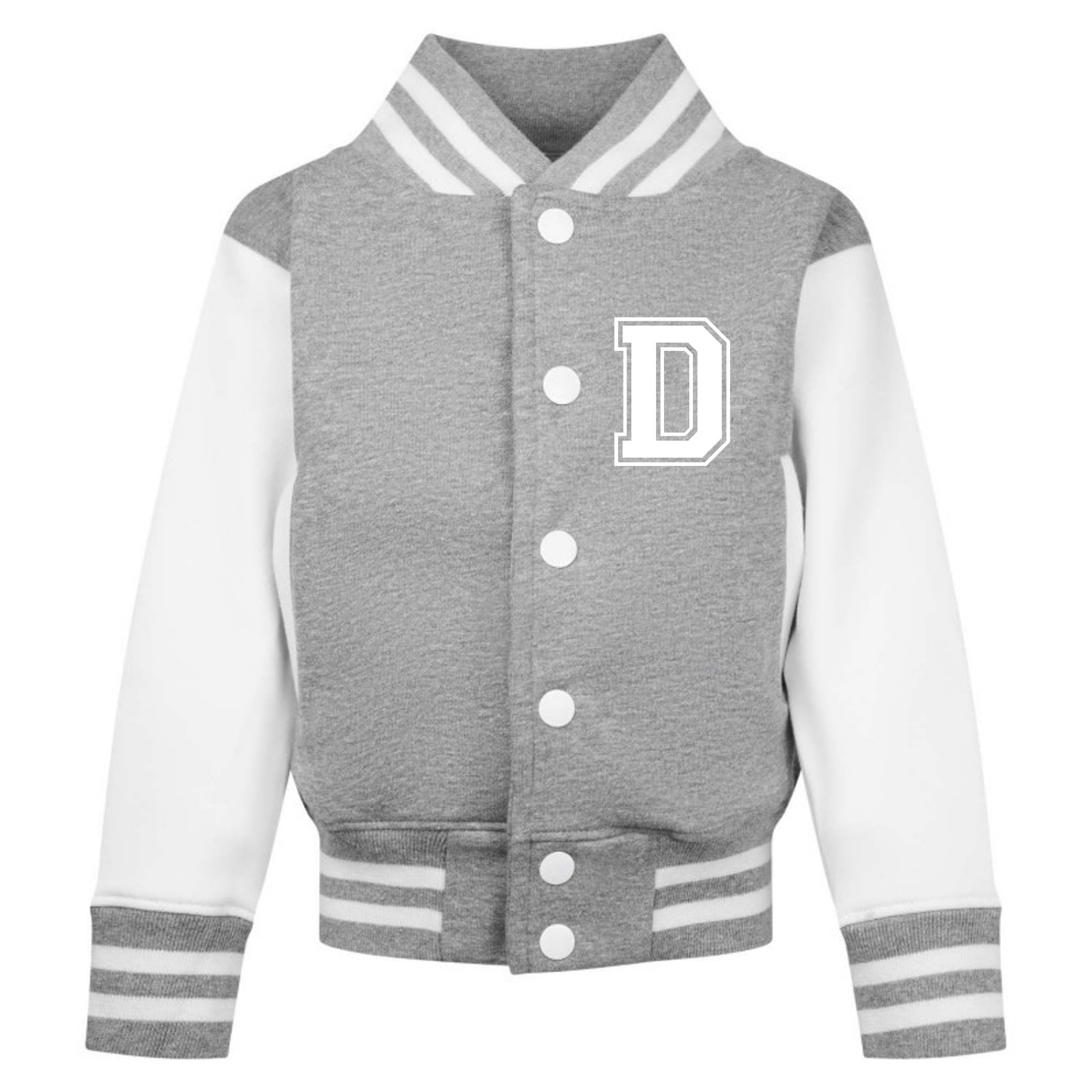 Personalised Initials Toddler & Kids Varsity Jacket Custom College Baseball Letterman