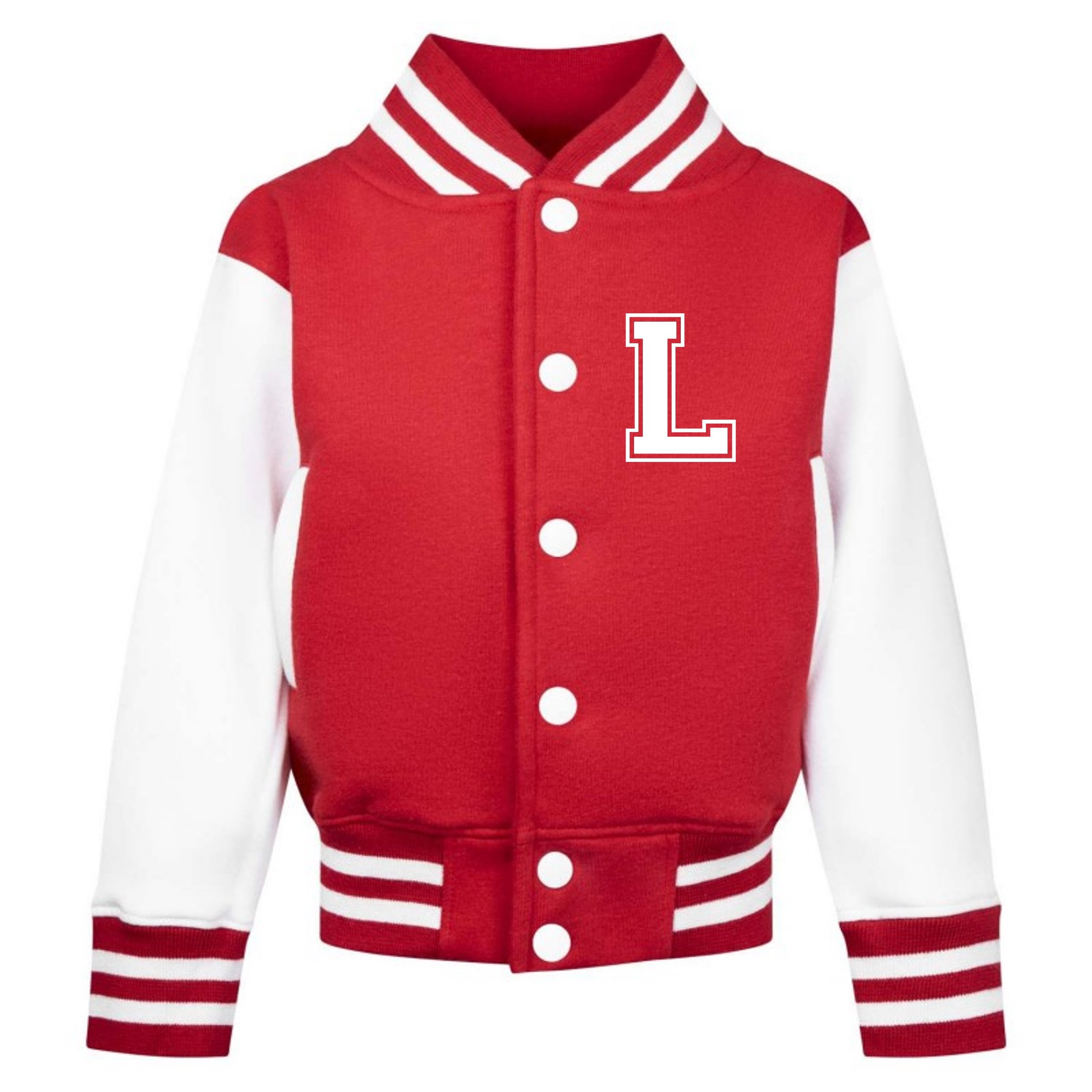 Personalised Initials Toddler & Kids Varsity Jacket Custom College Baseball Letterman