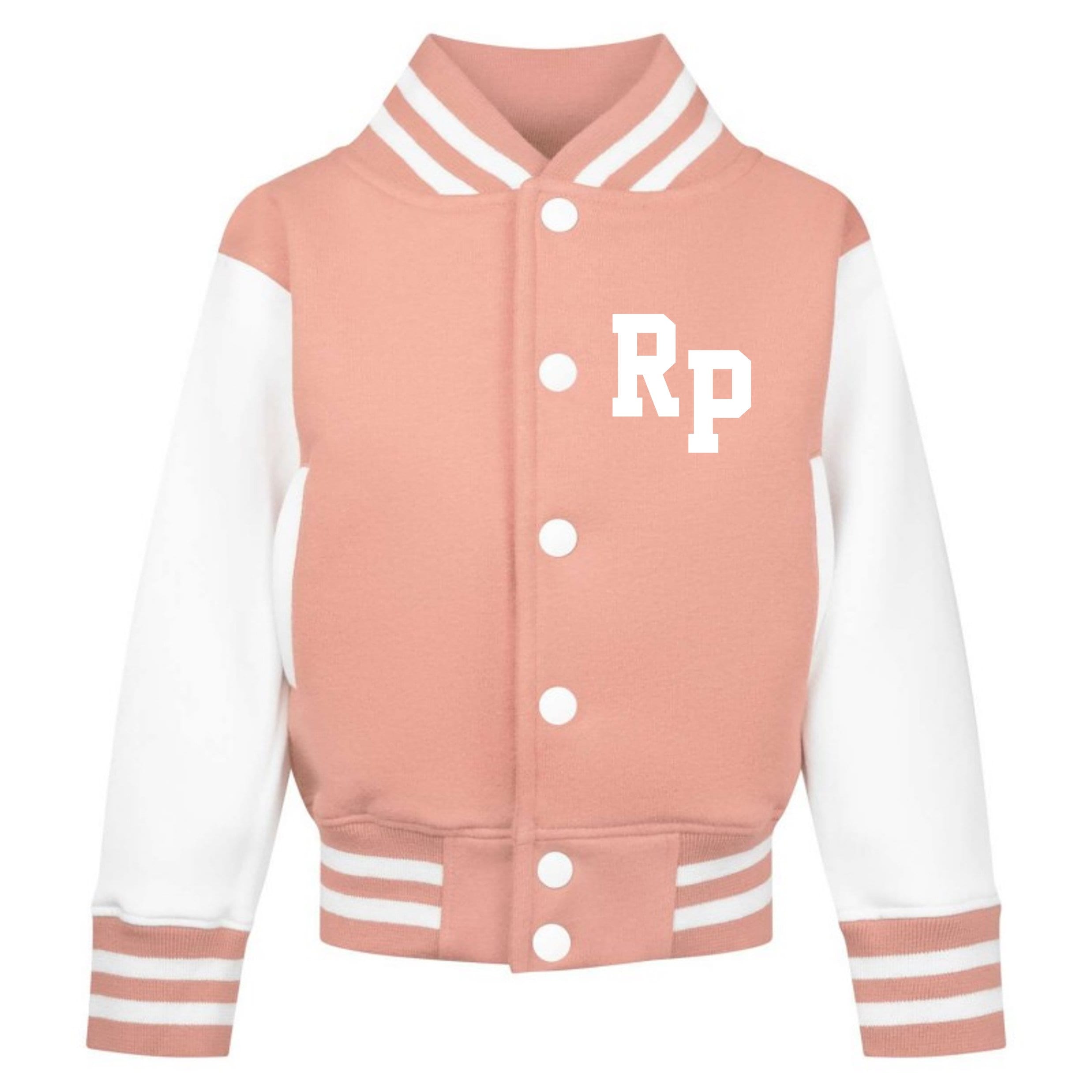 Personalised Initials Toddler & Kids Varsity Jacket Custom College Baseball Letterman