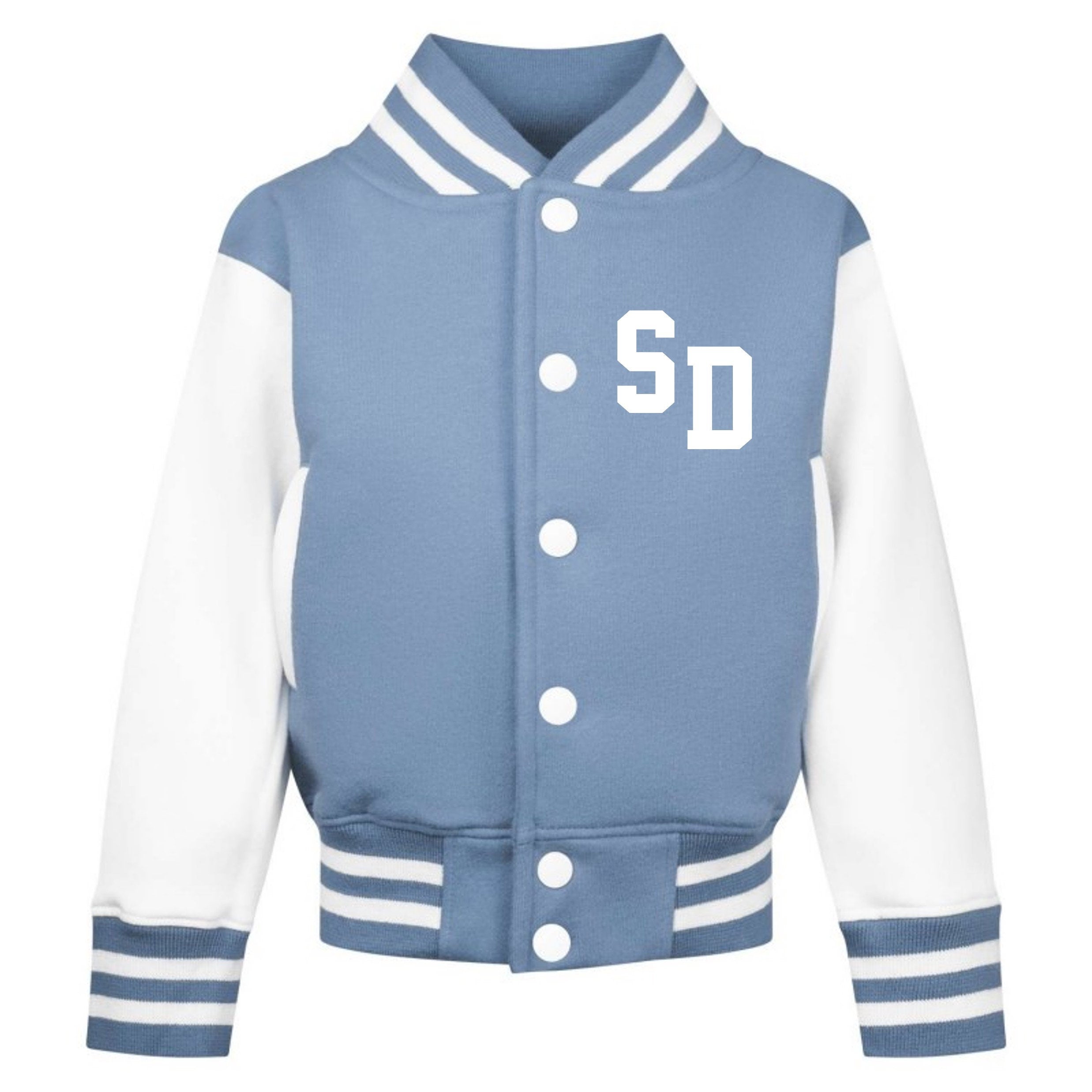 Personalised Initials Toddler & Kids Varsity Jacket Custom College Baseball Letterman