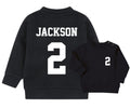 Personalised Football Name Age Baby & Toddler Sustainable Sweatshirt Birthday Party Outfit