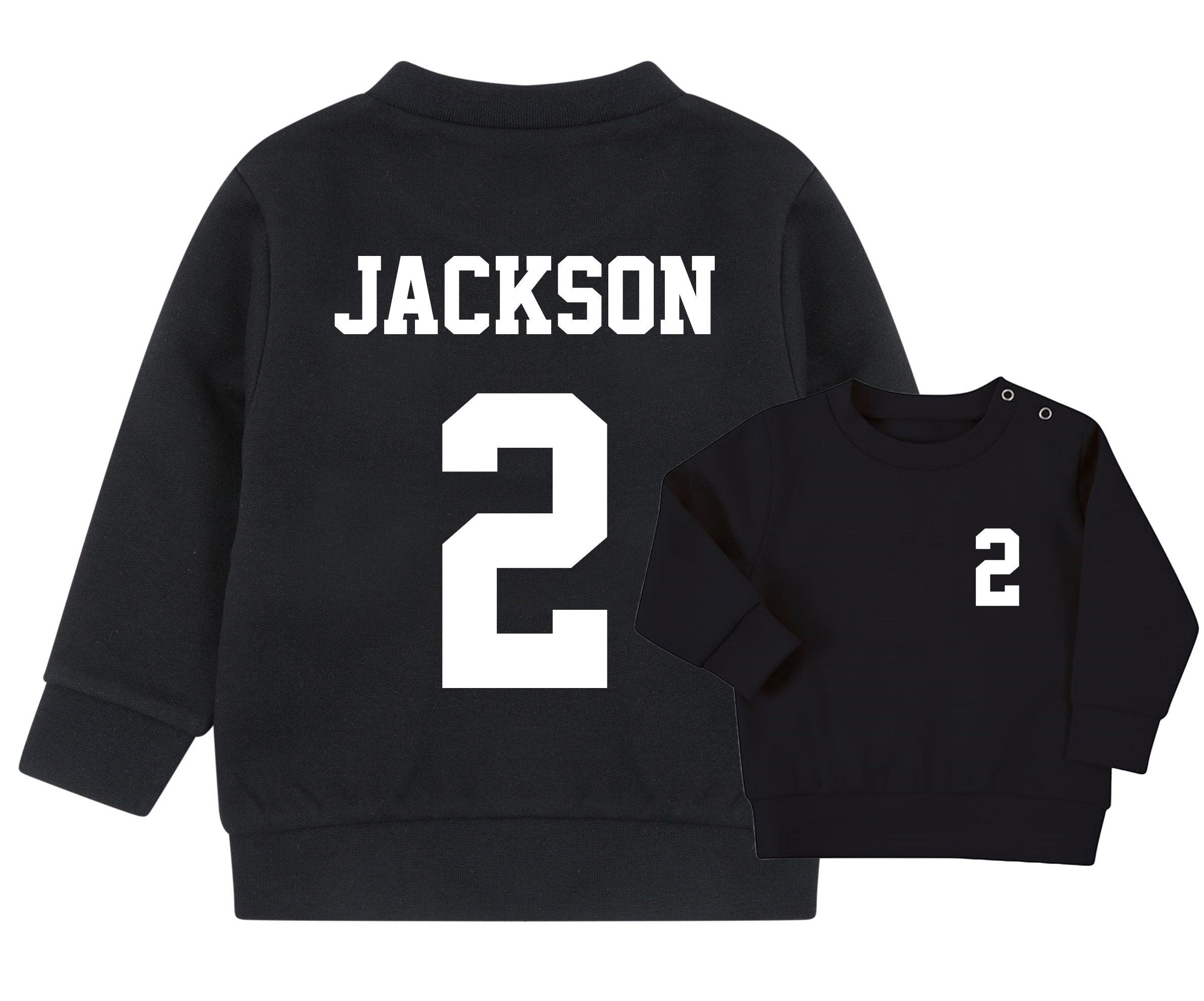 Personalised Football Name Age Baby & Toddler Sustainable Sweatshirt Birthday Party Outfit