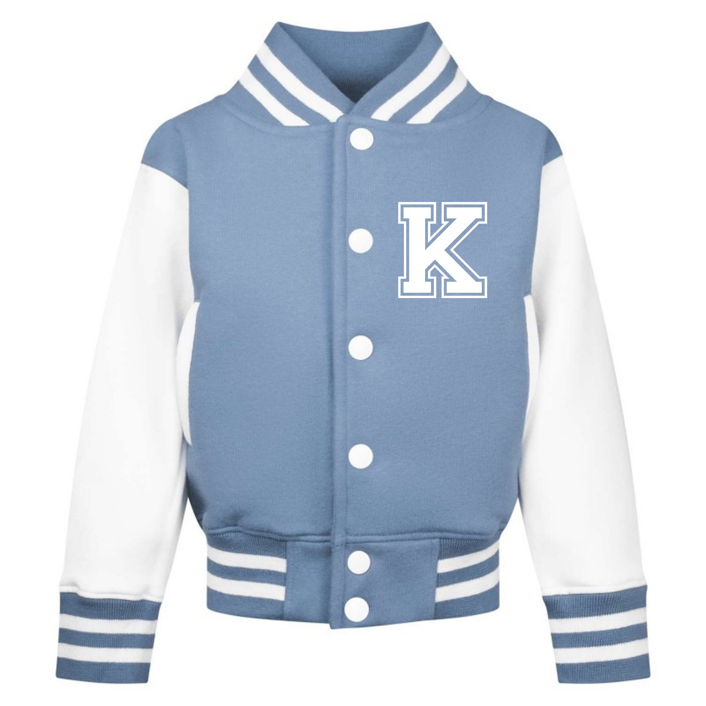 Personalised Initials Toddler & Kids Varsity Jacket Custom College Baseball Letterman