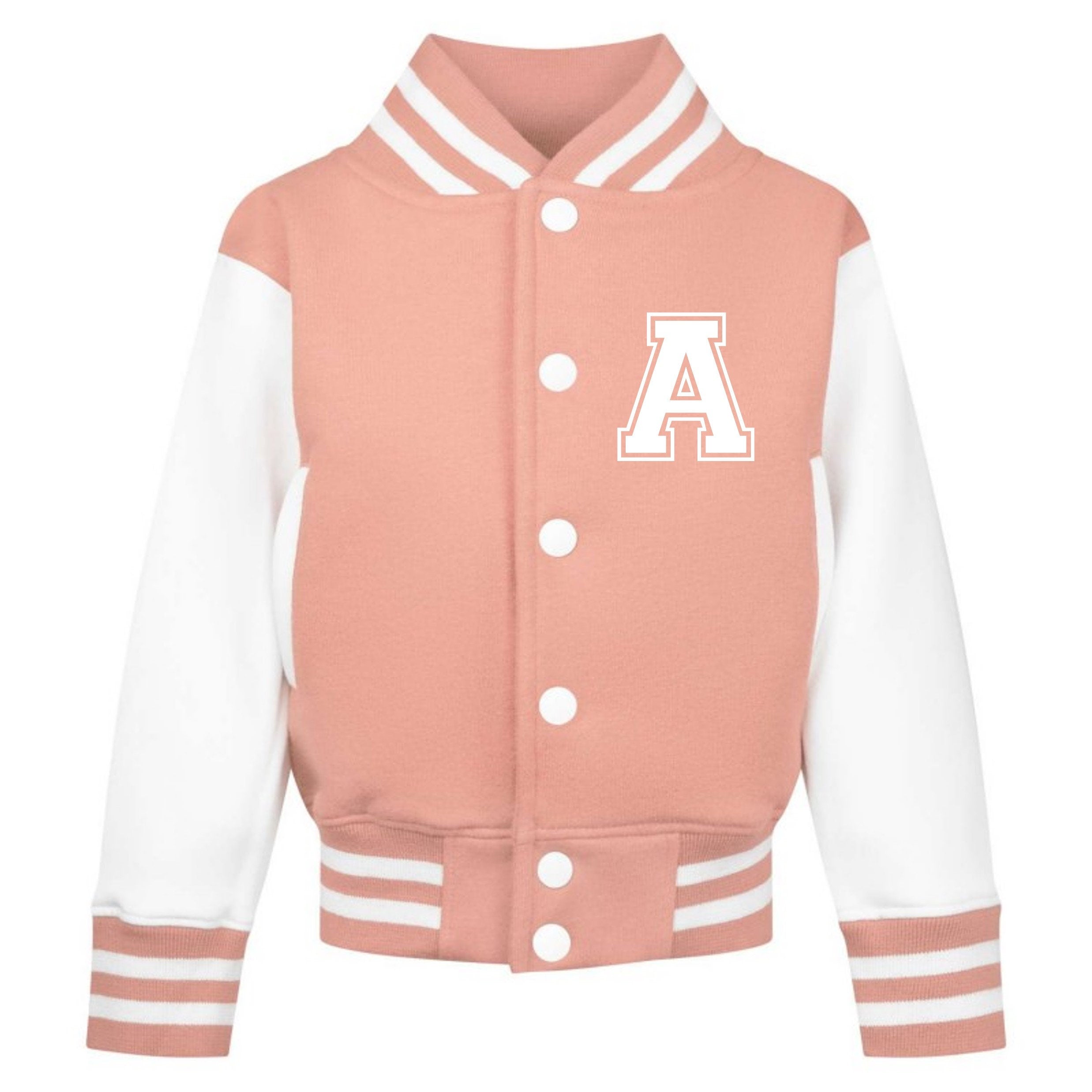 Personalised Initials Toddler & Kids Varsity Jacket Custom College Baseball Letterman