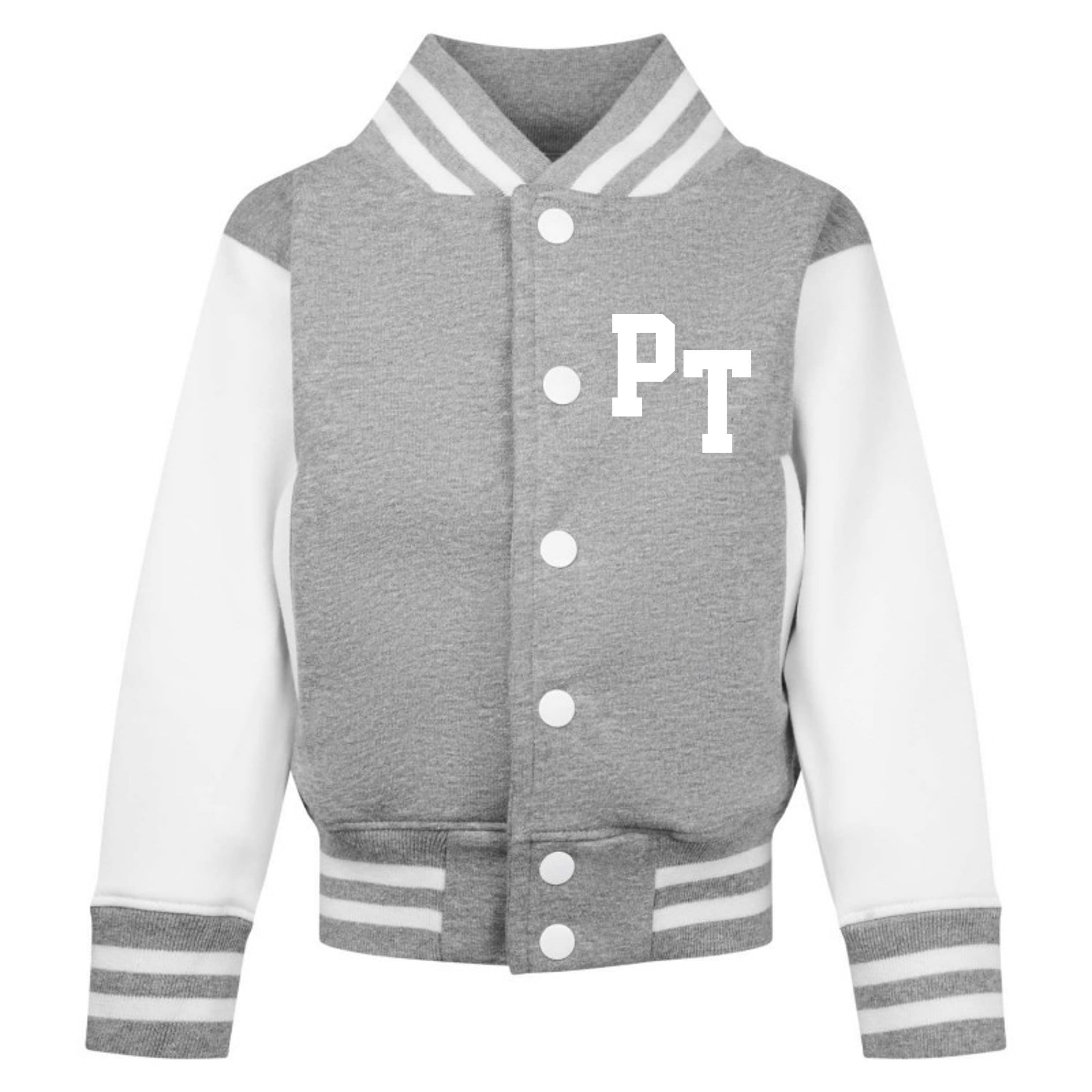 Personalised Initials Toddler & Kids Varsity Jacket Custom College Baseball Letterman