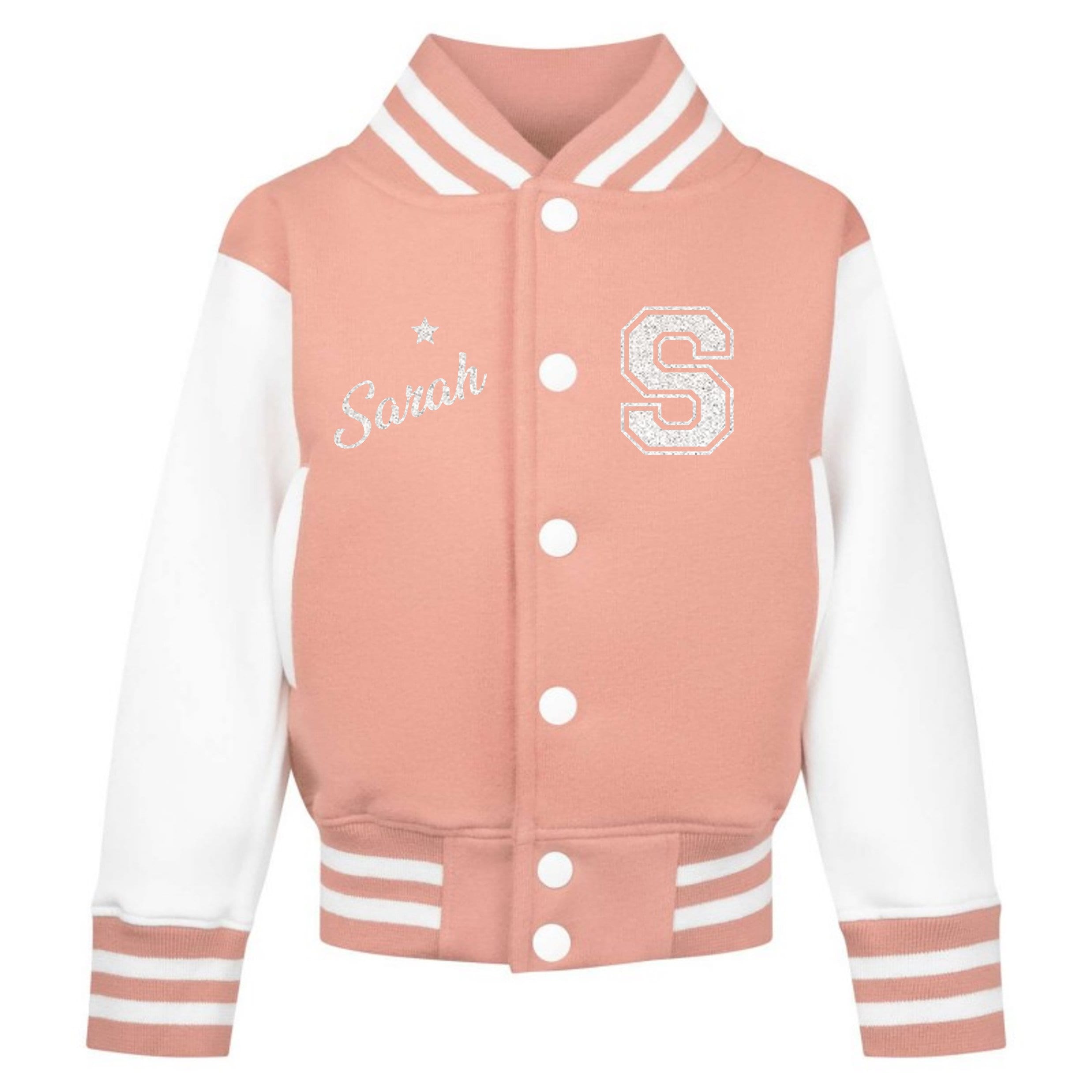 Personalised Name Initials Toddler & Kids Varsity Jacket Custom College Baseball Letterman