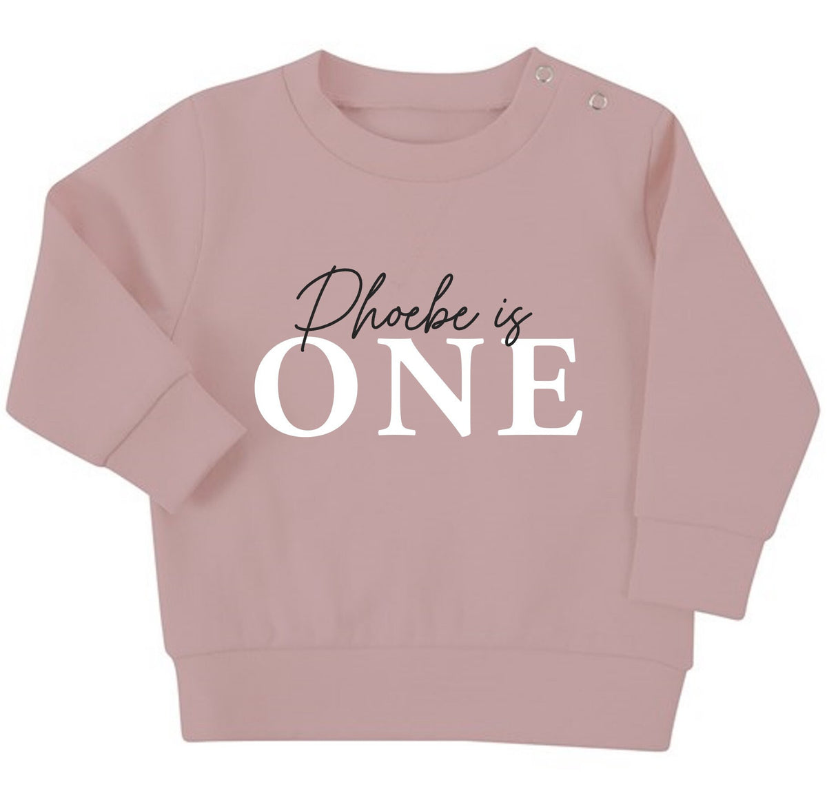 Personalised Name I Am One Baby & Toddler Sustainable Sweatshirt First Birthday Outfit