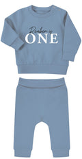 Personalised Name I Am One Baby & Toddler Sustainable Sweatshirt and Joggers Set First Birthday Outfit