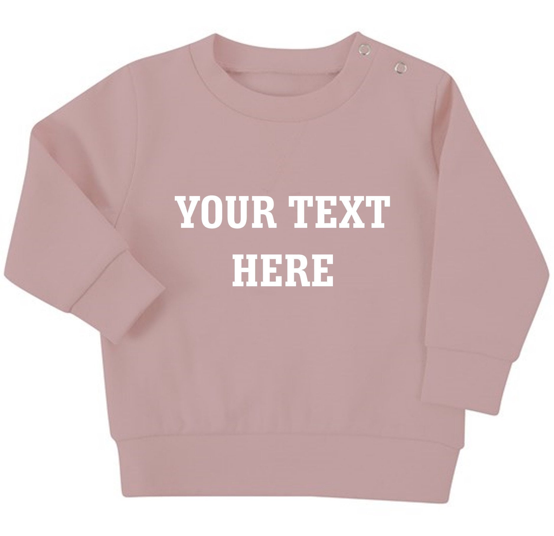 Personalised Text Baby & Toddler Sustainable Sweatshirt