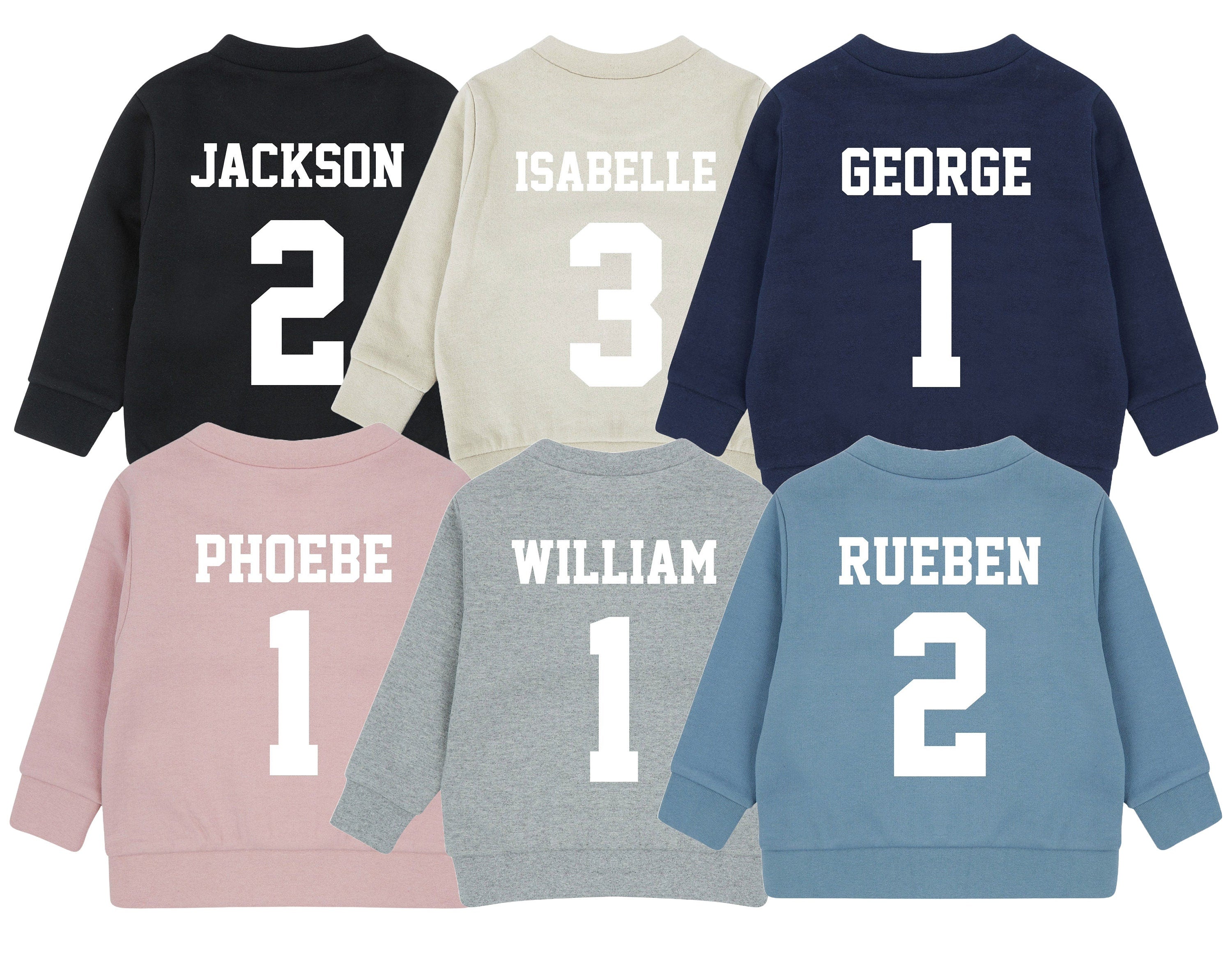 Personalised Football Name Age Baby & Toddler Sustainable Sweatshirt Birthday Party Outfit