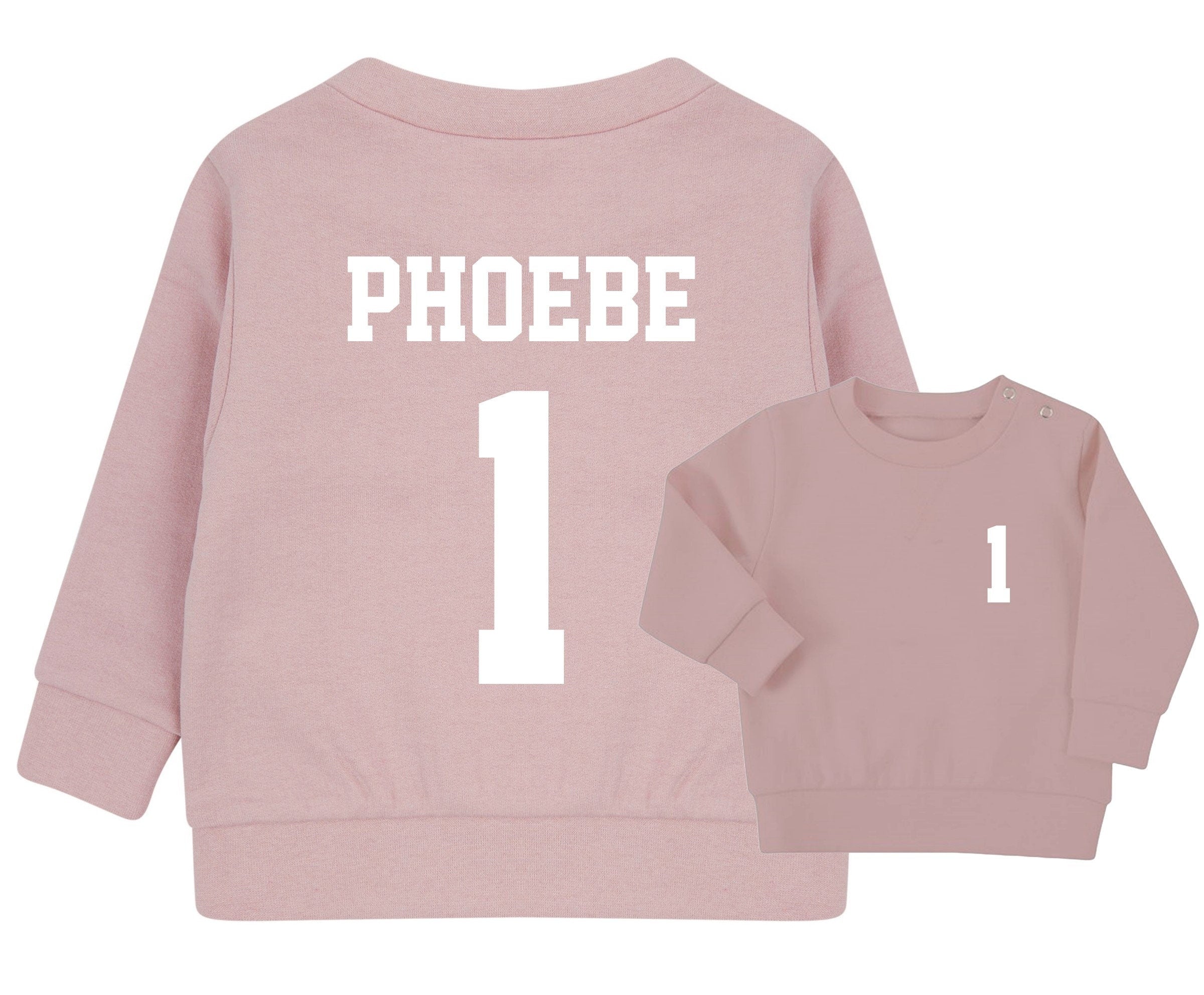 Personalised Football Name Age Baby & Toddler Sustainable Sweatshirt Birthday Party Outfit