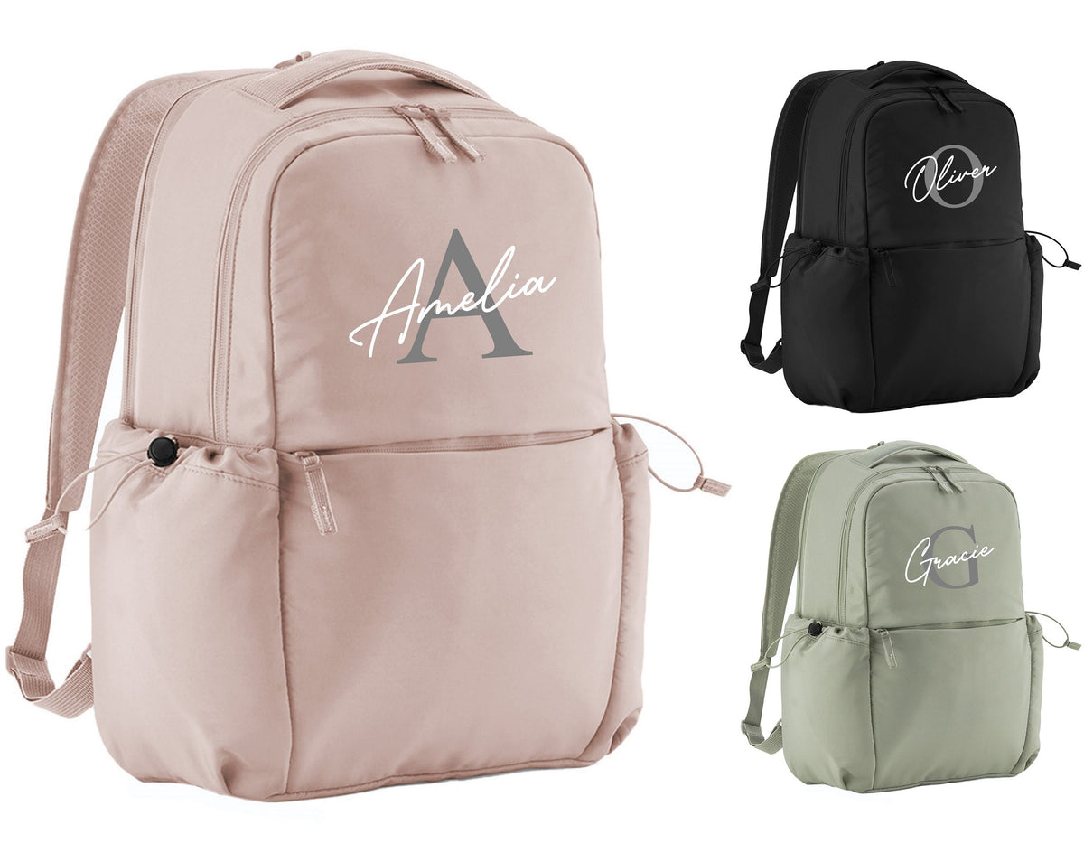 Personalised Name & Initials Monogram Backpack
