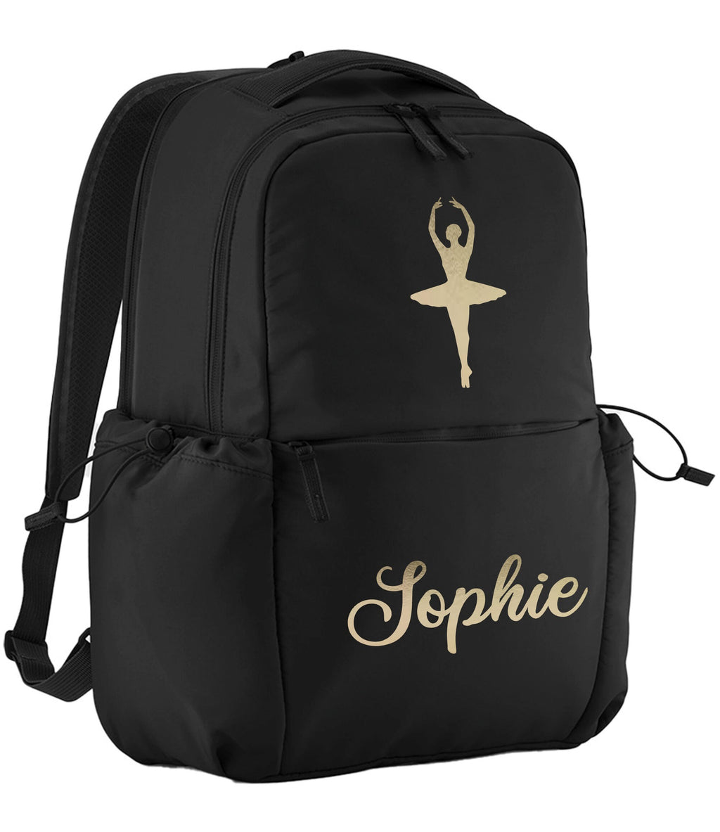 Personalised Ballet Dancer Name Monogram Backpack