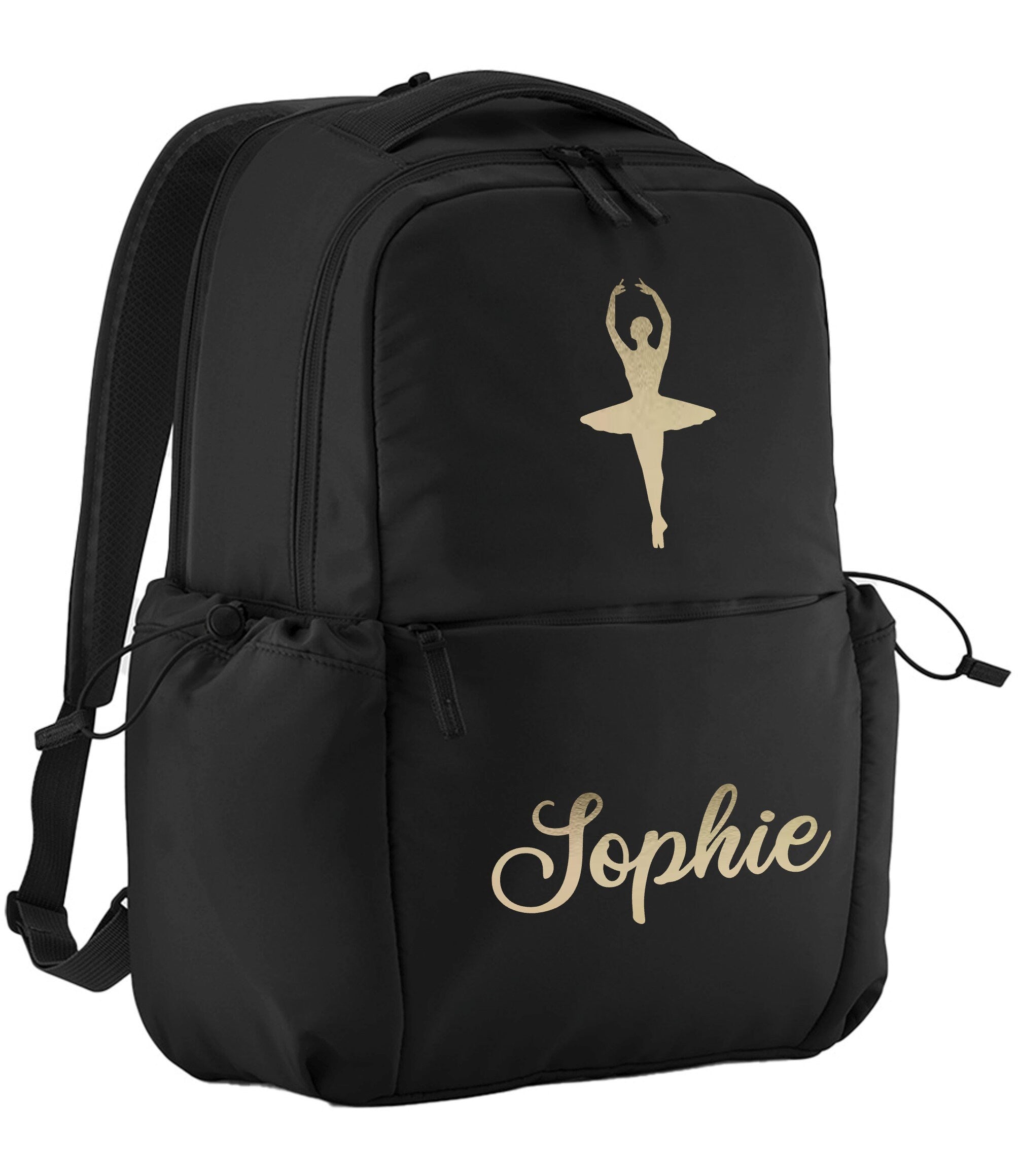 Personalised Ballet Dancer Name Monogram Backpack