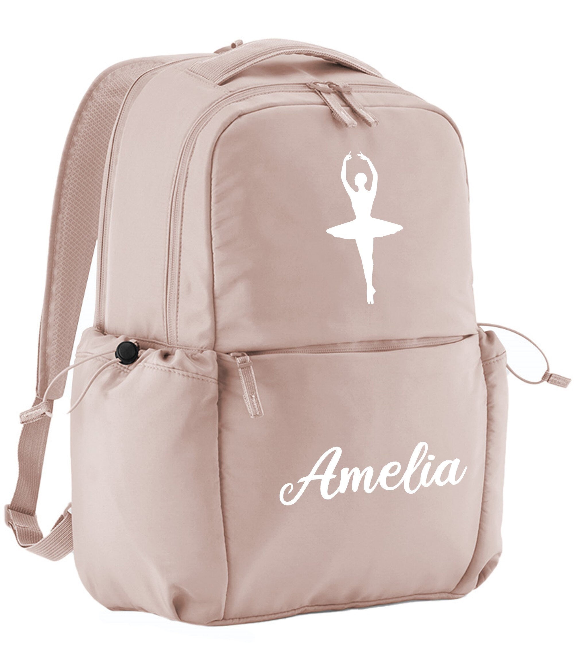 Personalised Ballet Dancer Name Monogram Backpack