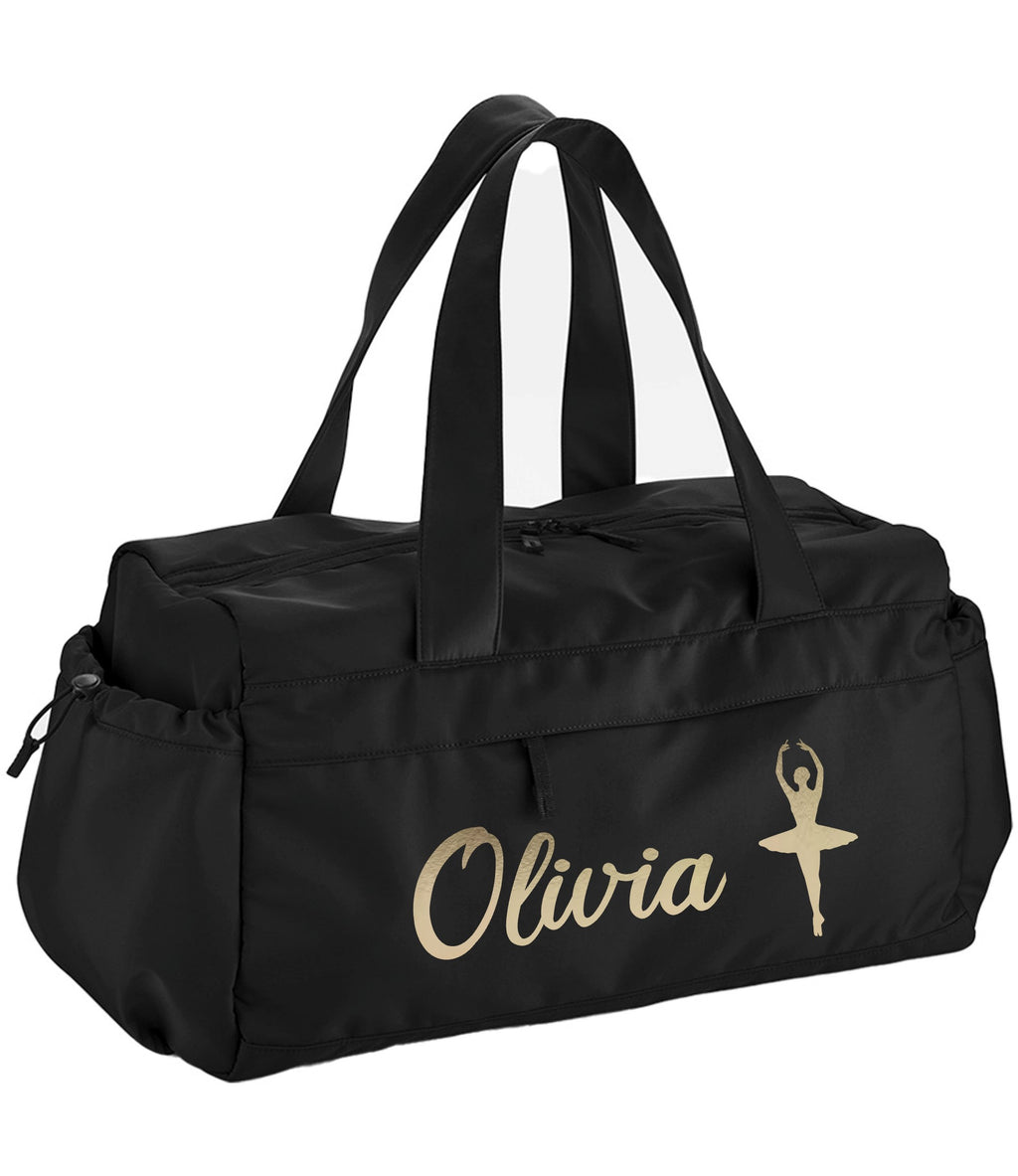Personalised Ballet Dancer Name Holdall Gym Dance Swimming Kids Kit Bag