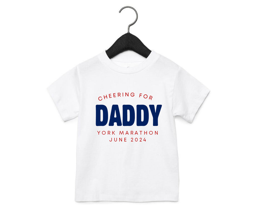 Baby, Toddler, Kids Personalised Cheering For Marathon Runner T-Shirt