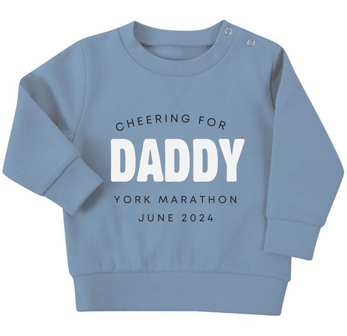 Personalised Cheering For Marathon Runner Baby & Toddler Sustainable Sweatshirt
