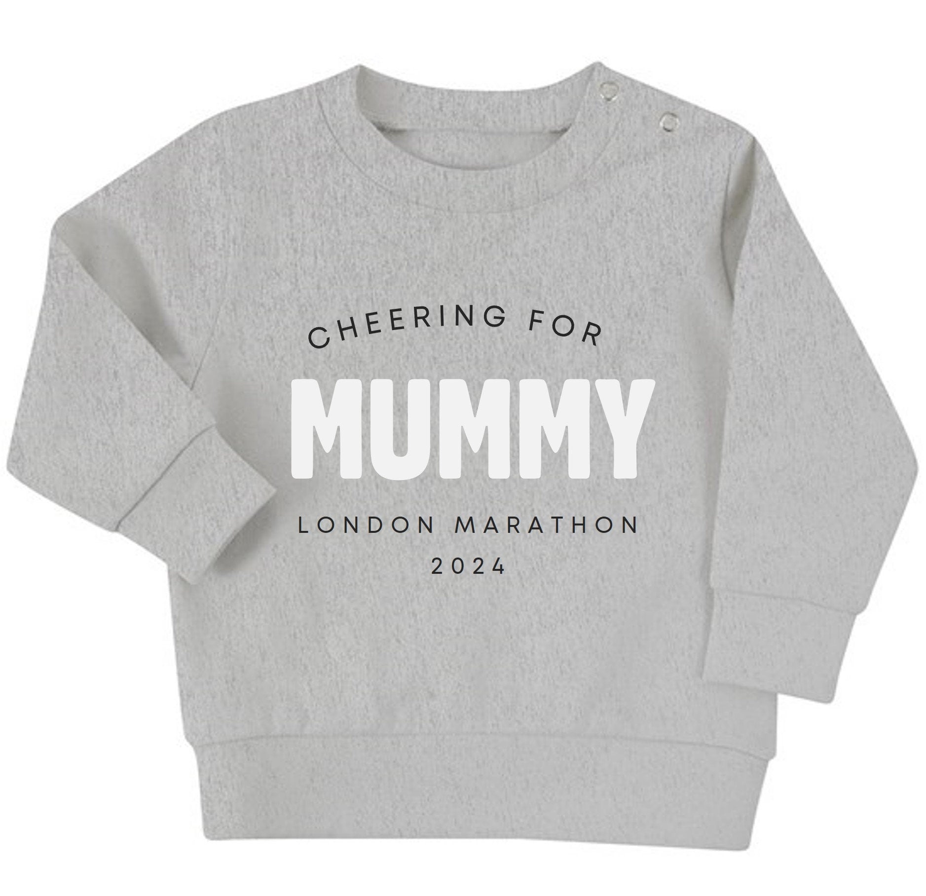 Personalised Cheering For Marathon Runner Baby & Toddler Sustainable Sweatshirt