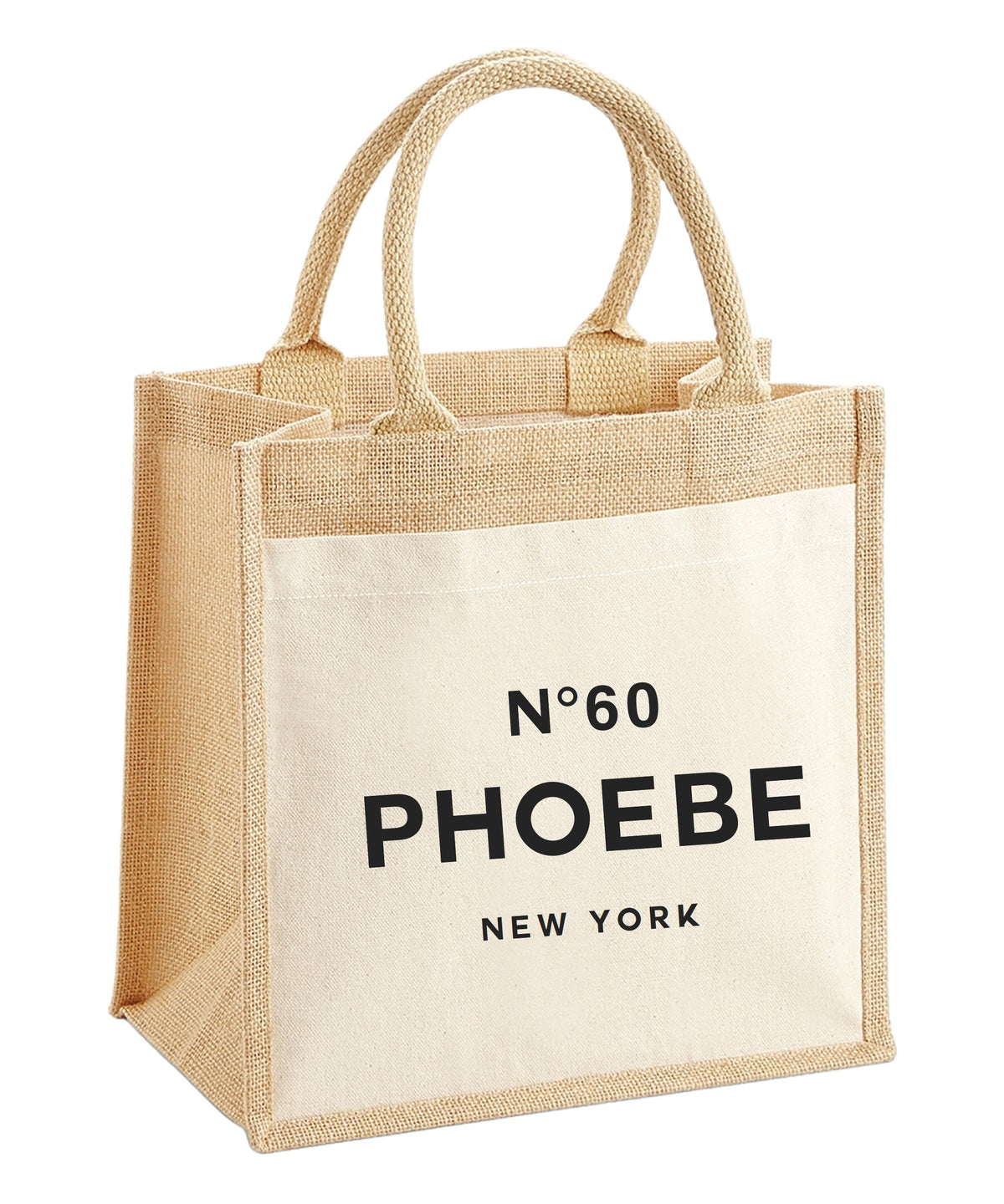 Personalised Birthday Gift Jute Bags Name Age Travel Celebration Tote 21st 30th 40th 50th 60th
